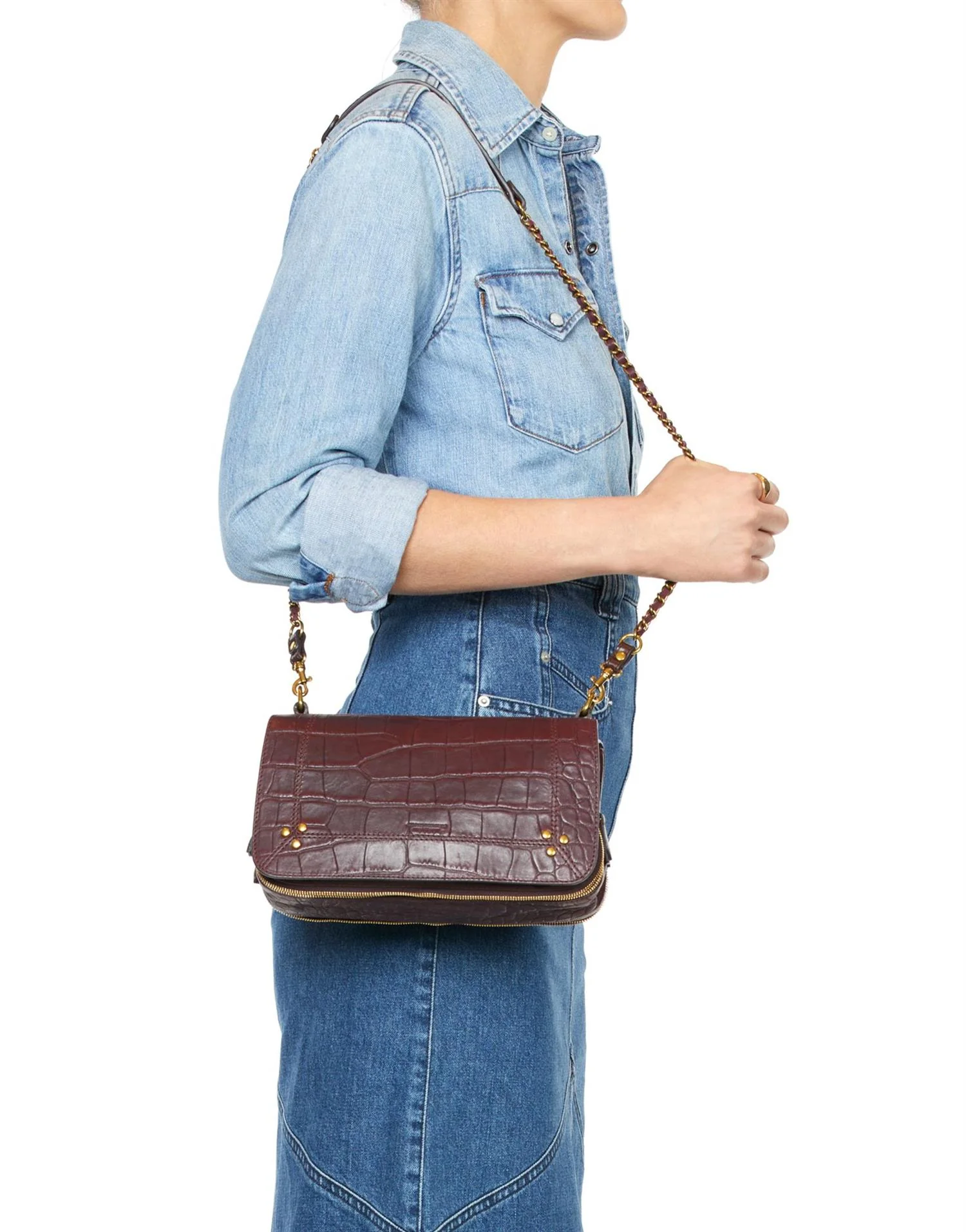 JEROME DREYFUSS - Bobi - Croco Aubergine