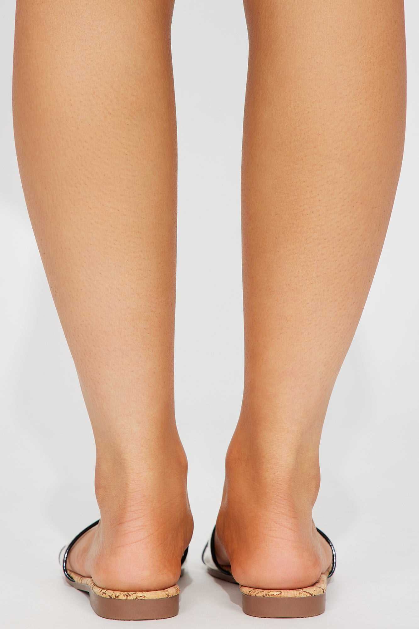 Elmira Flat Sandals   Clear/Black