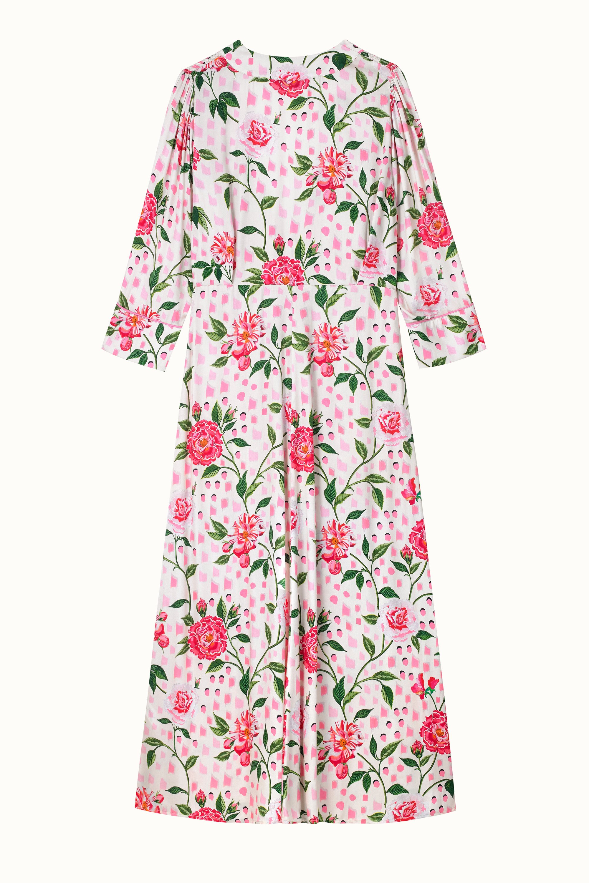 Tea Rose Printed Luxe Duster Coat