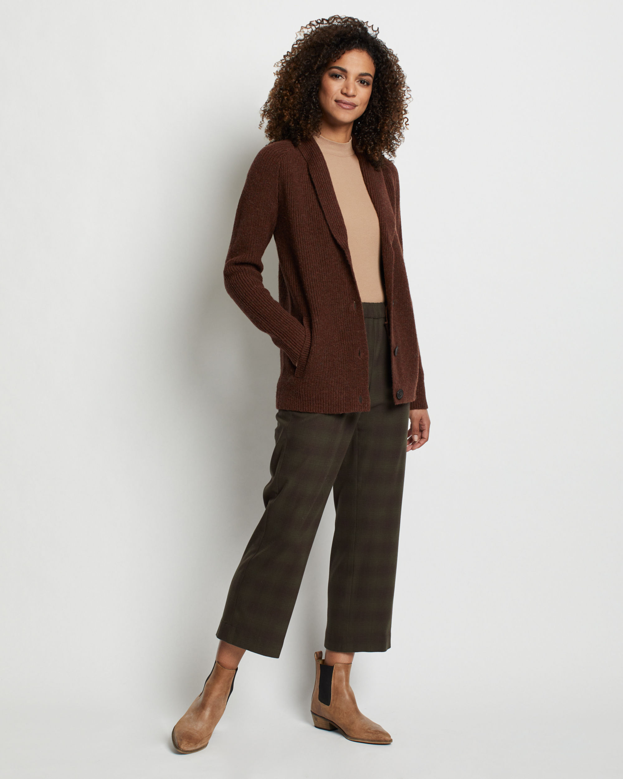 WOMEN'S BROADWAY MERINO PLAID PANTS