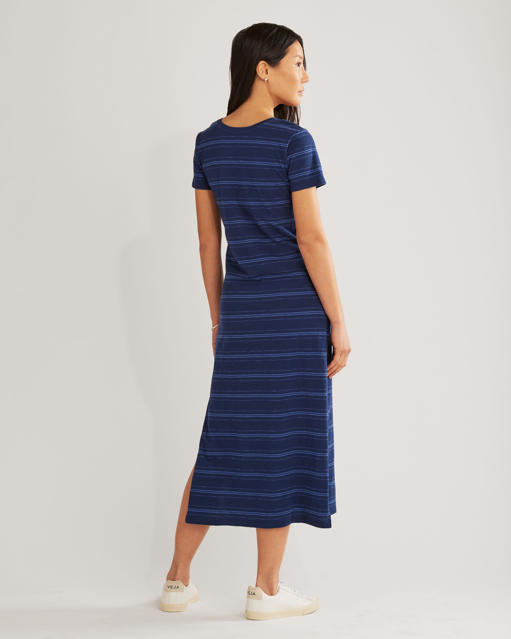 WOMEN'S COTTON SLUB MIDI DRESS