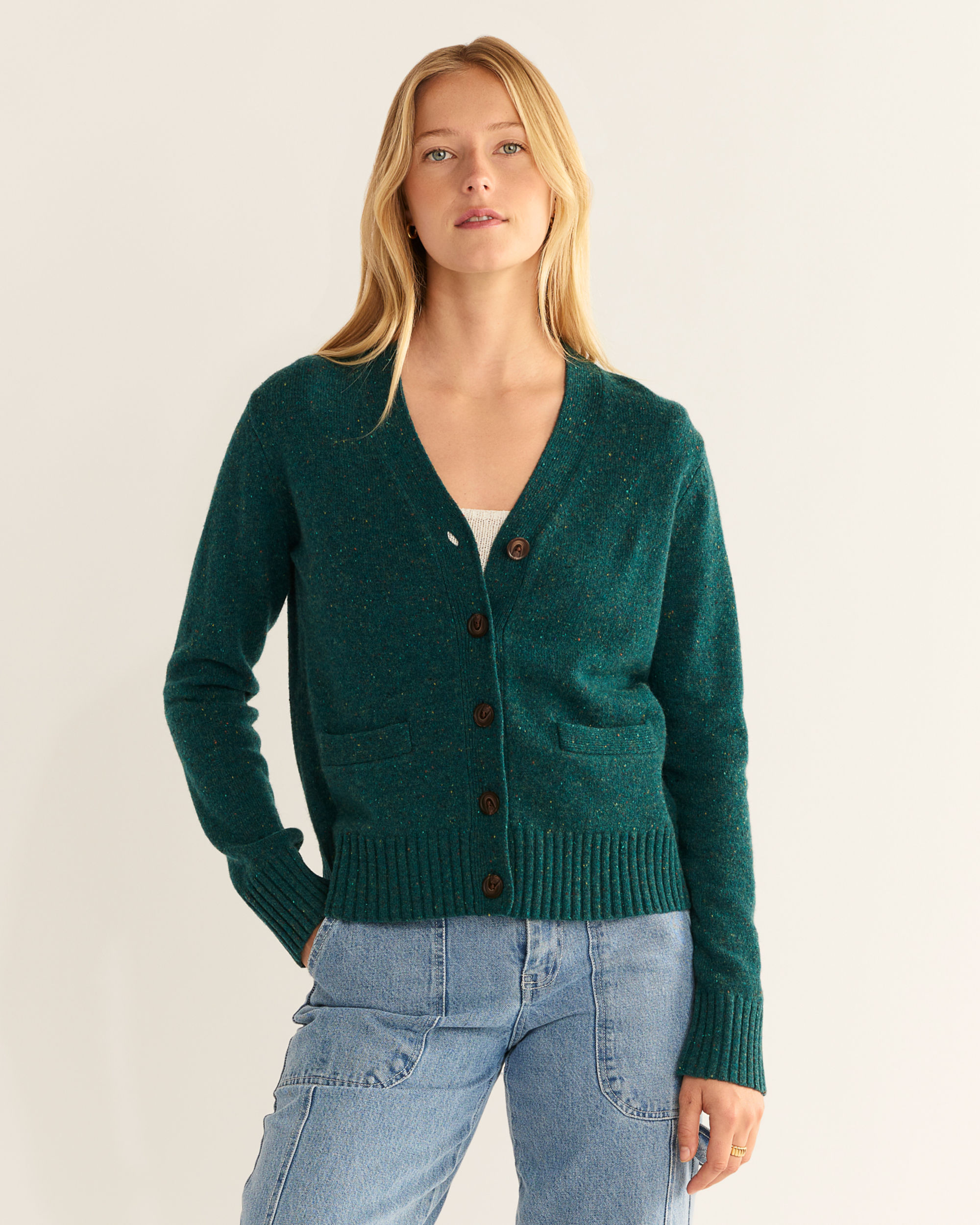 WOMEN'S MERINO CROPPED CARDIGAN