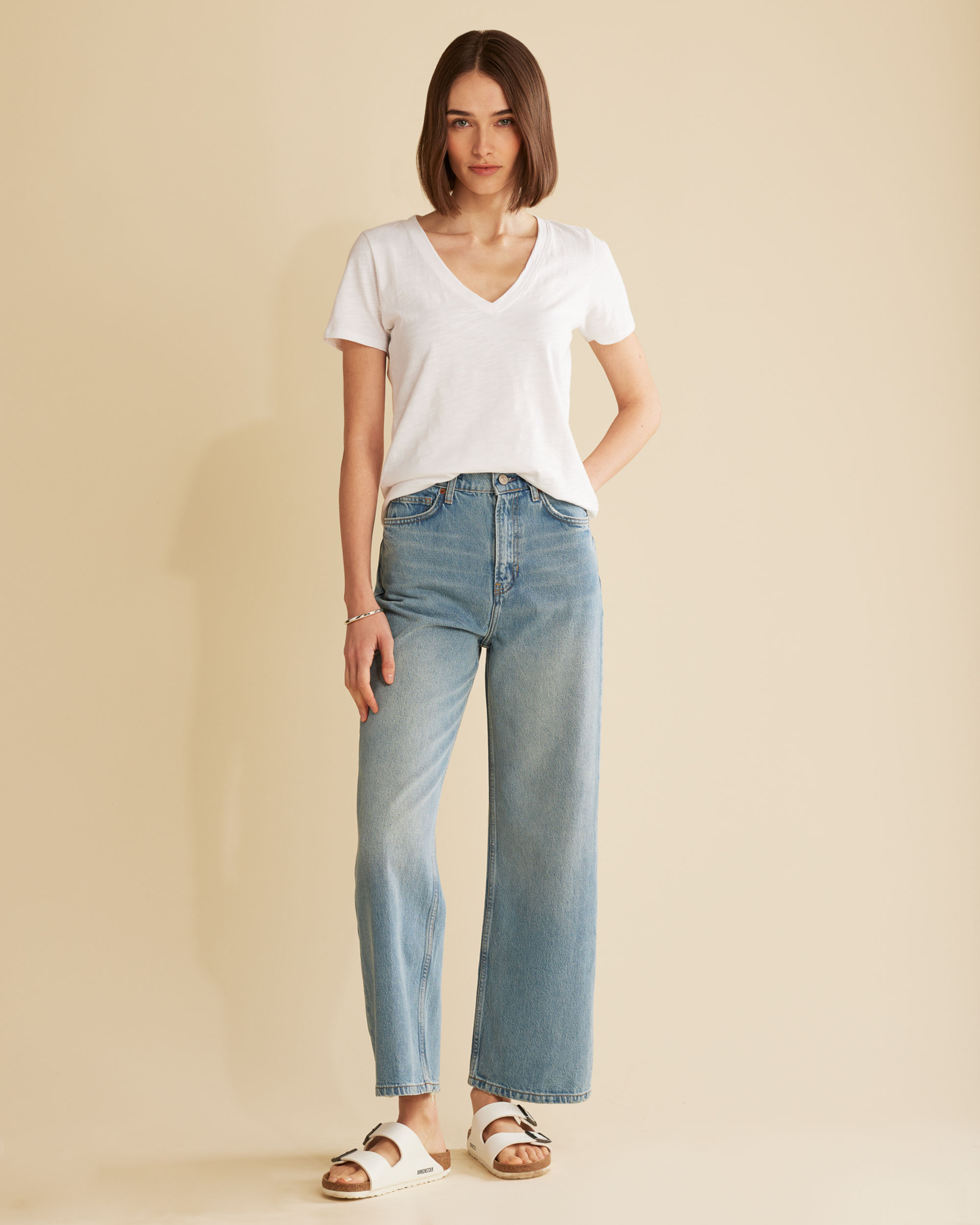 WOMEN'S SHORT-SLEEVE COTTON SLUB TEE