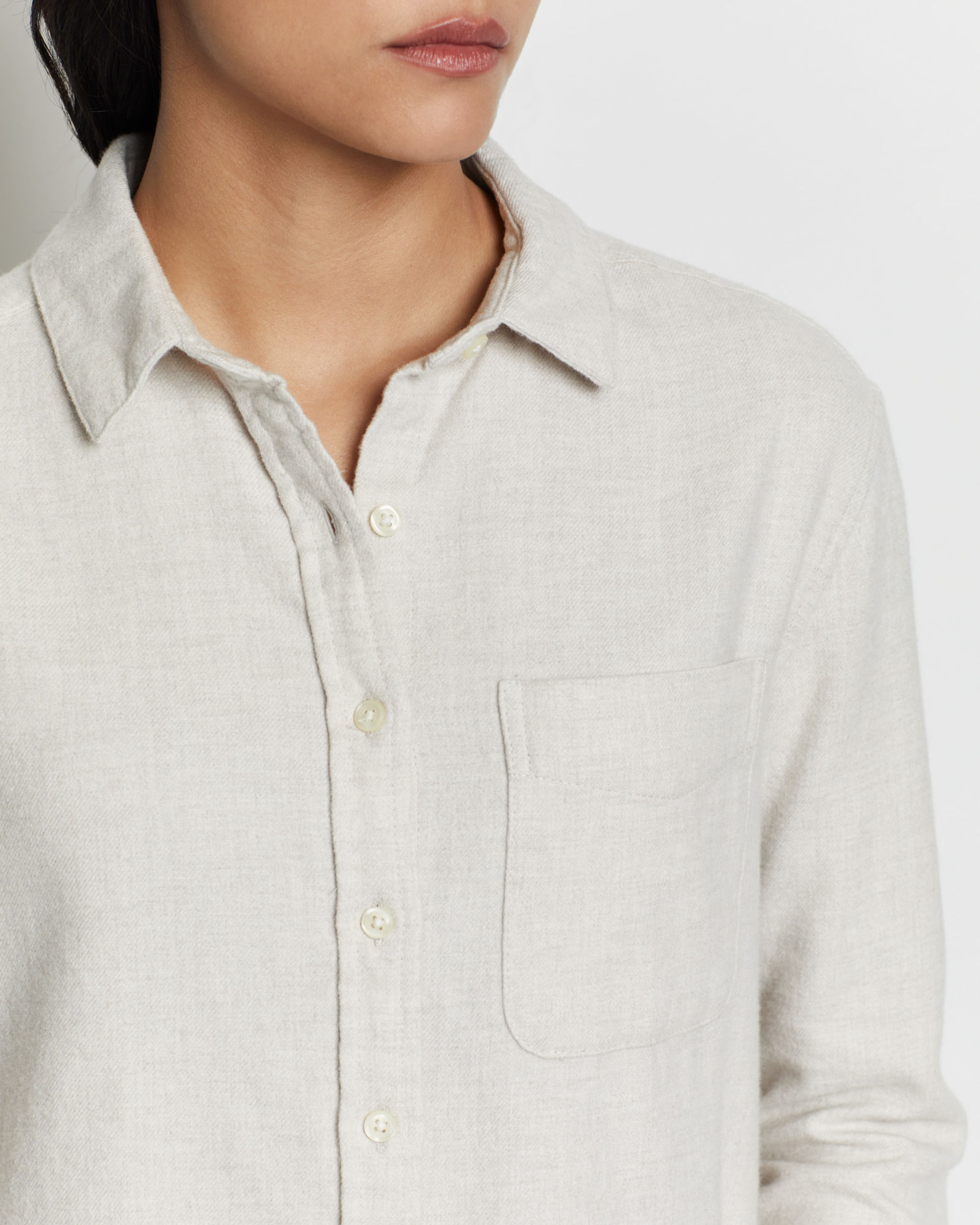 WOMEN'S BOYFRIEND DOUBLE-BRUSHED FLANNEL SHIRT