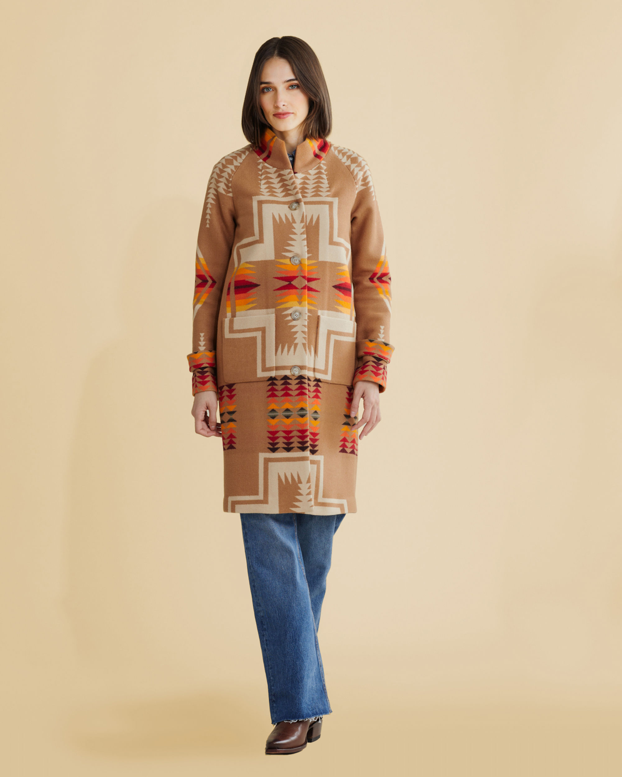 WOMEN'S HARDING ARCHIVE BLANKET COAT