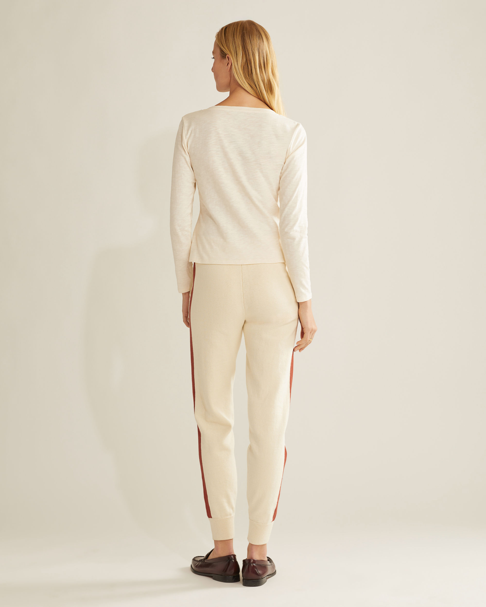 WOMEN'S LONG-SLEEVE COTTON SLUB HENLEY TEE