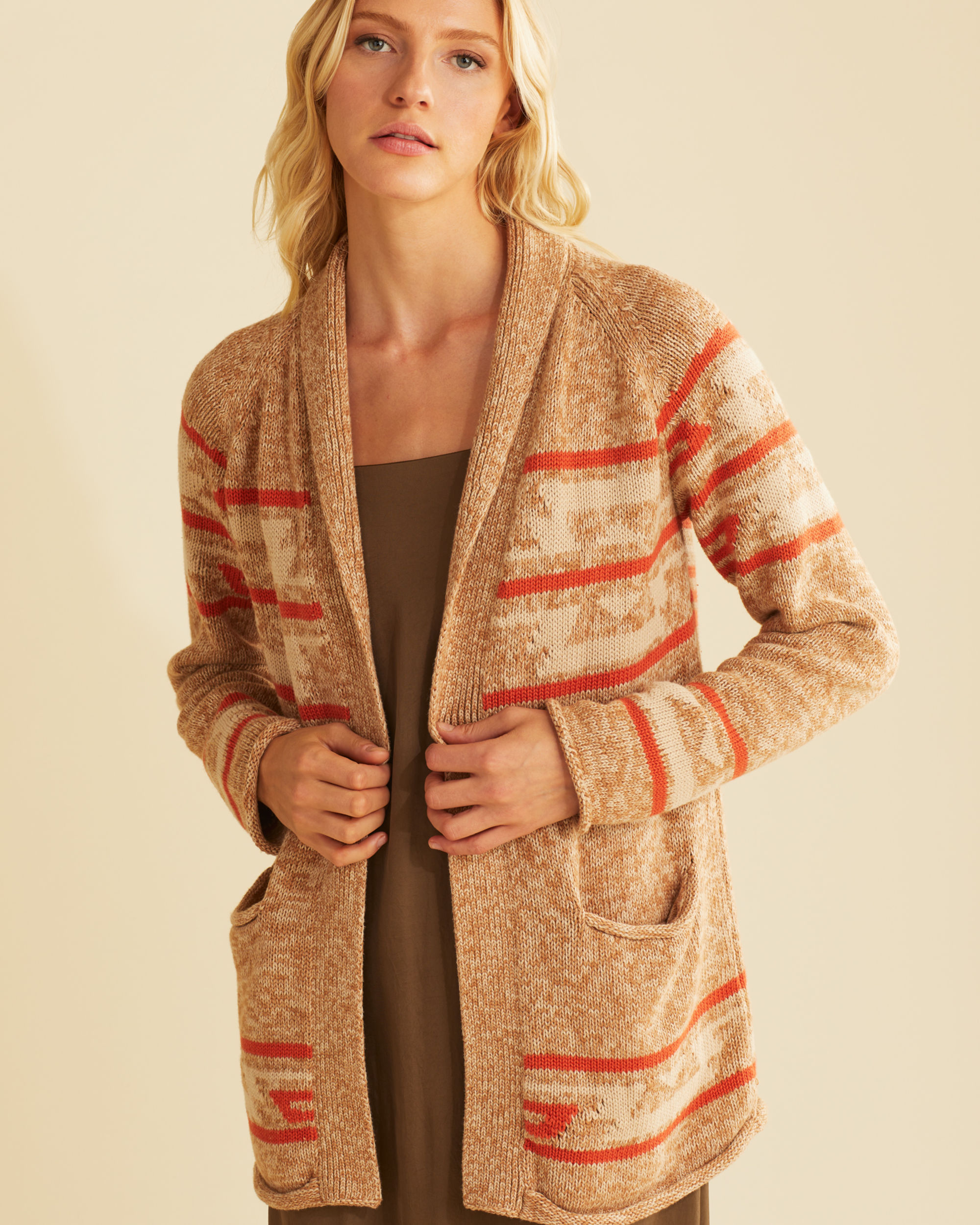 WOMEN'S ROCK POINT COTTON CARDIGAN