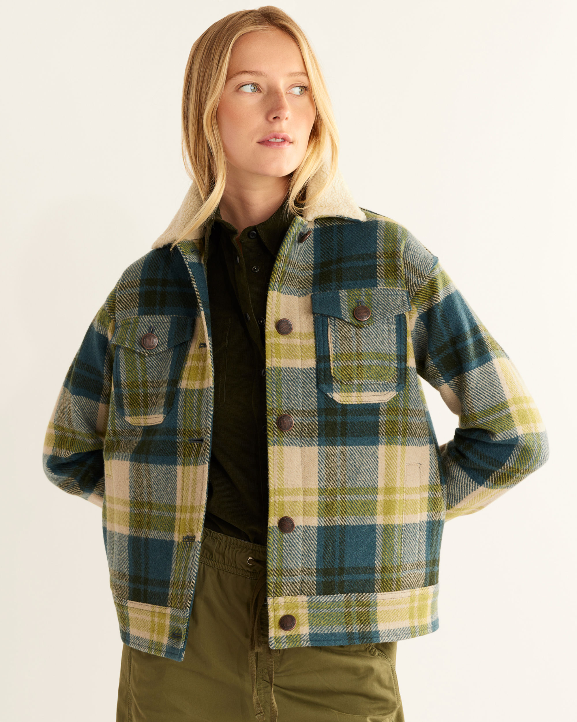 WOMEN'S WOOL STADIUM TRUCKER COAT