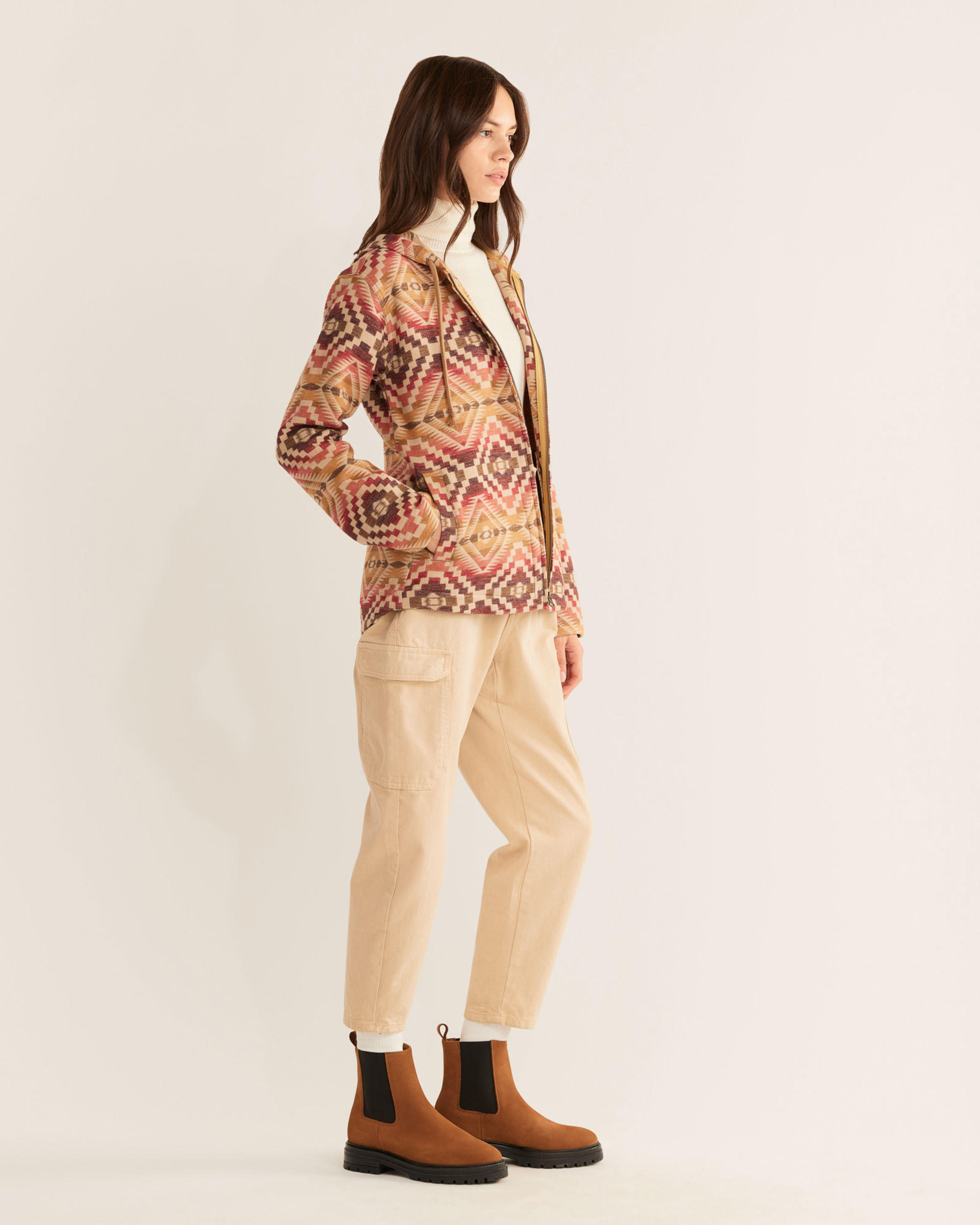 WOMEN'S DOUBLESOFT ZIP-FRONT HOODIE