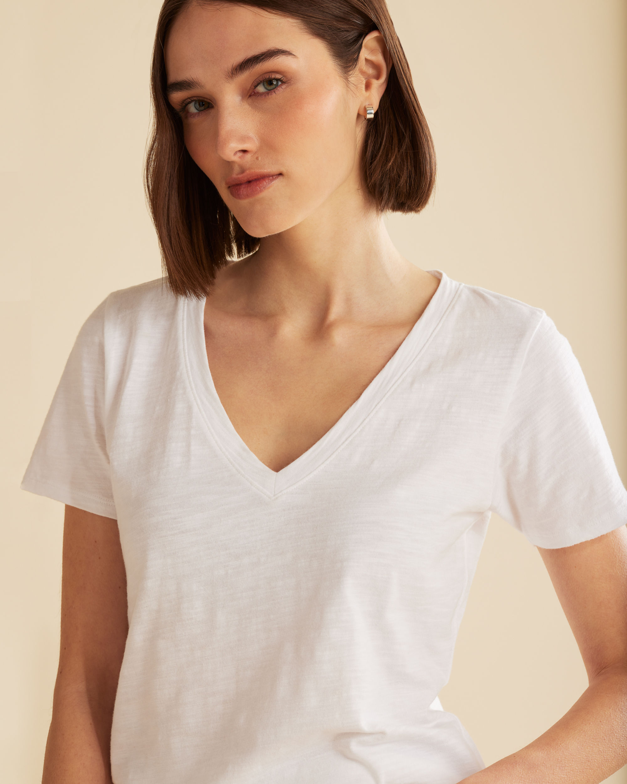 WOMEN'S SHORT-SLEEVE COTTON SLUB TEE