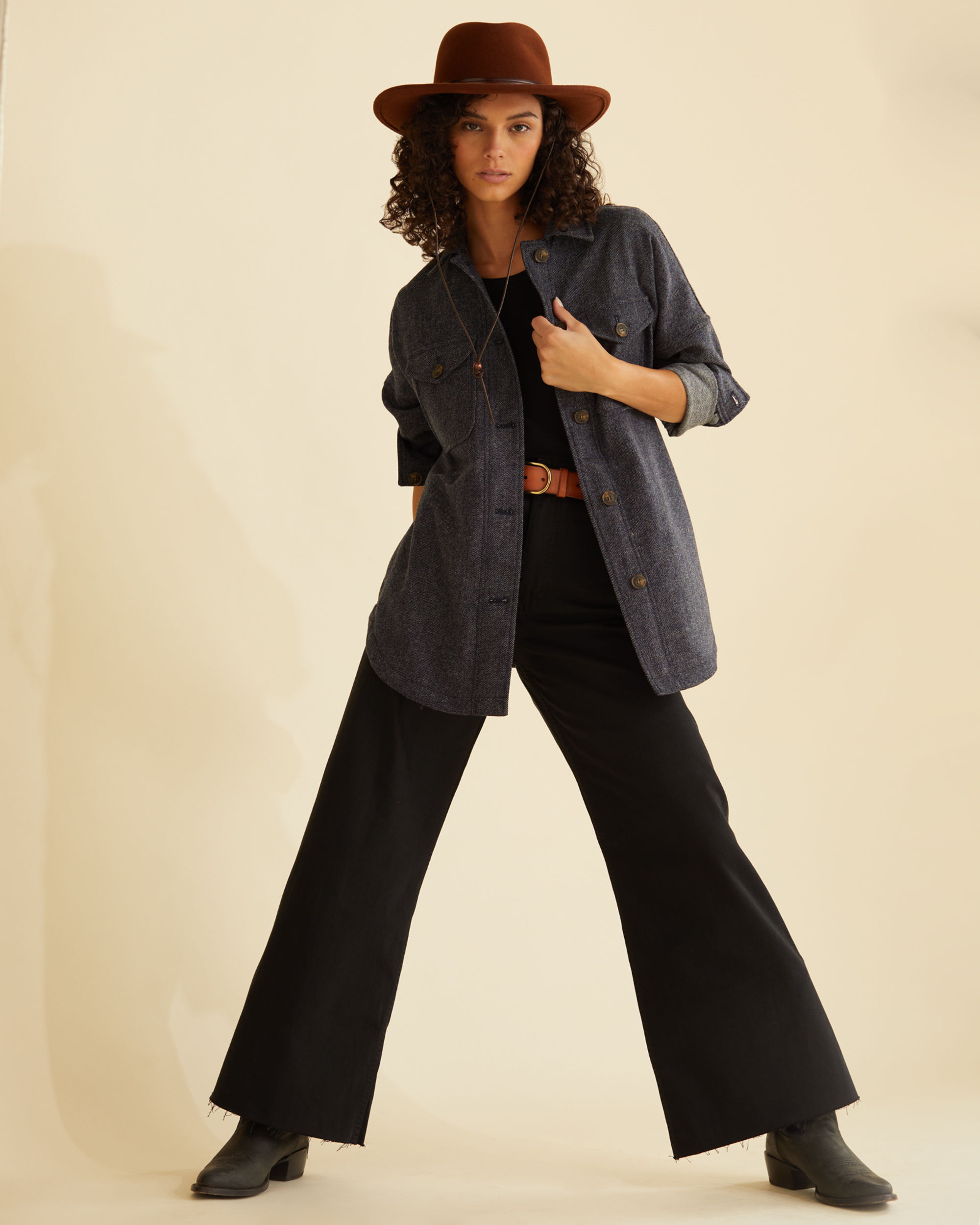 WOMEN'S WOOL SHIRT JACKET