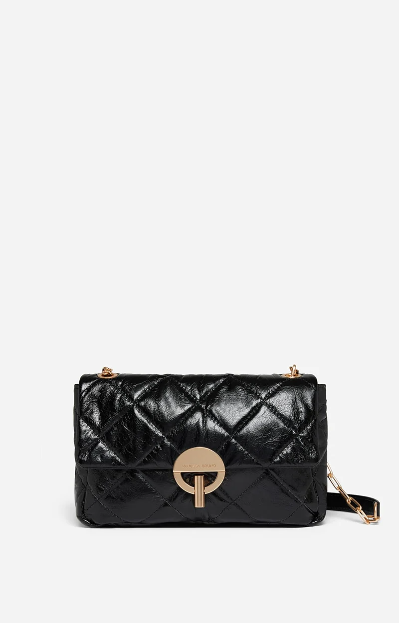 VANESSA BRUNO - Moon Bag Leather - Noir