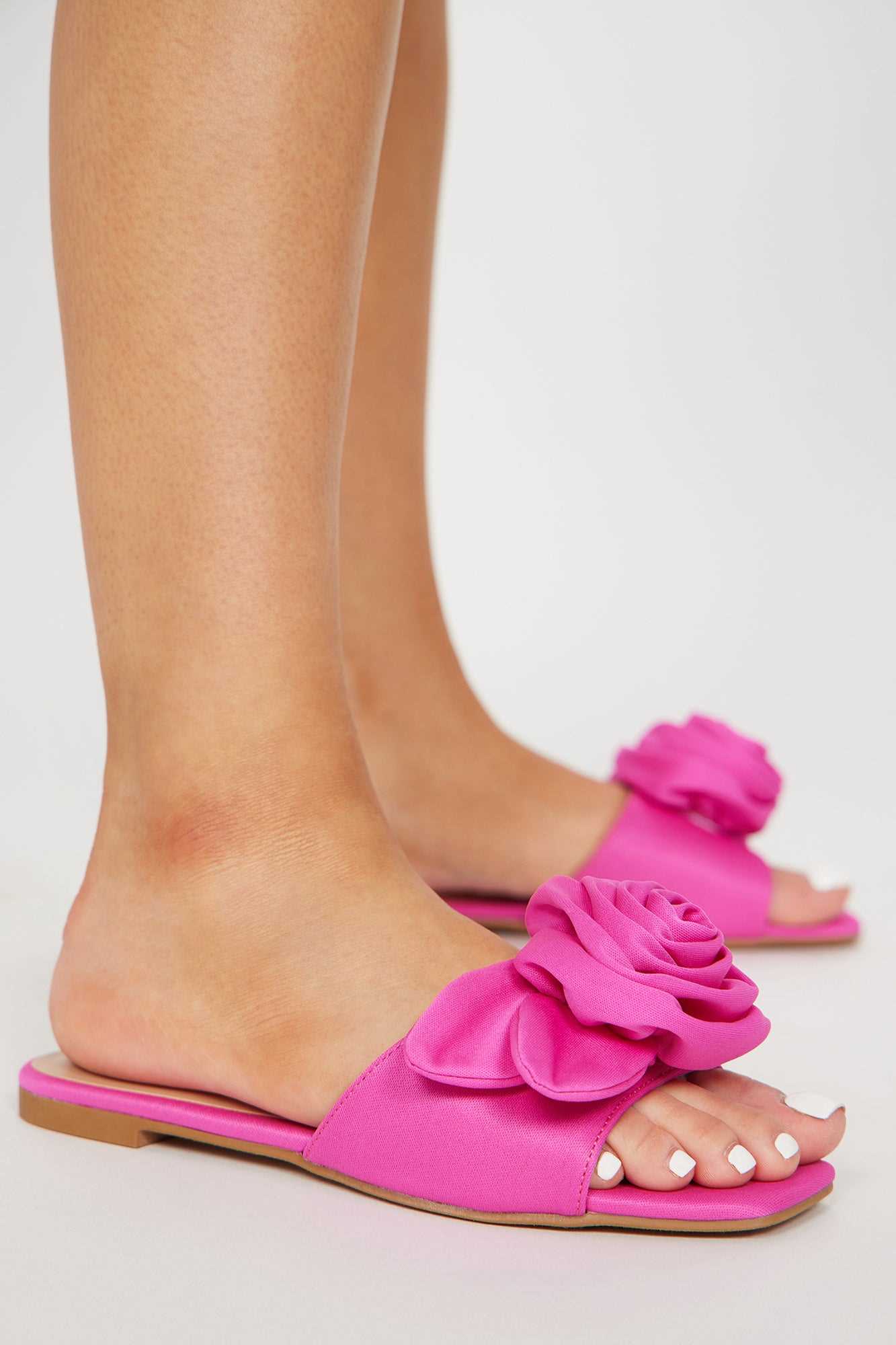 Floral Dreams Flat Sandals   Hot Pink