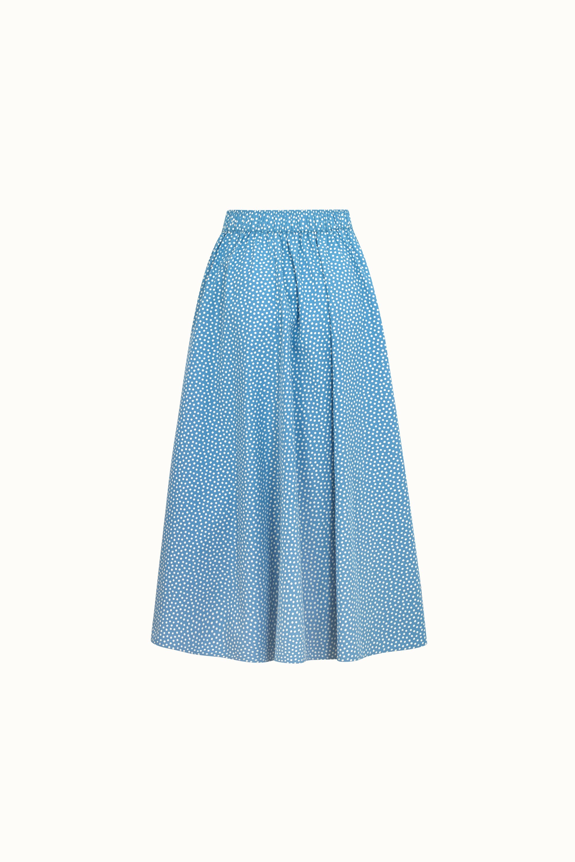 Scattered Spot Button-through Midi Skirt