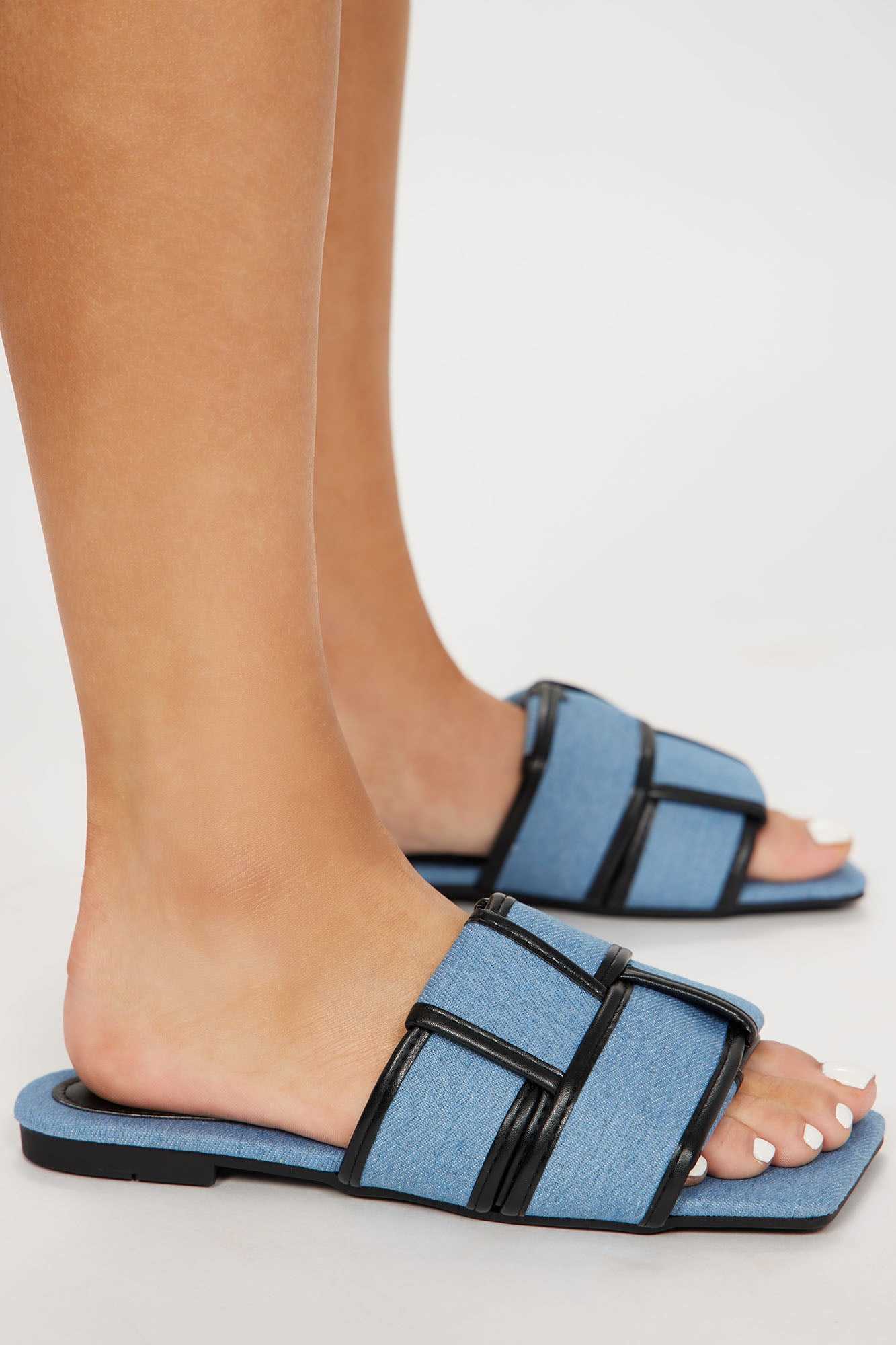 Janice Flat Sandals   Denim