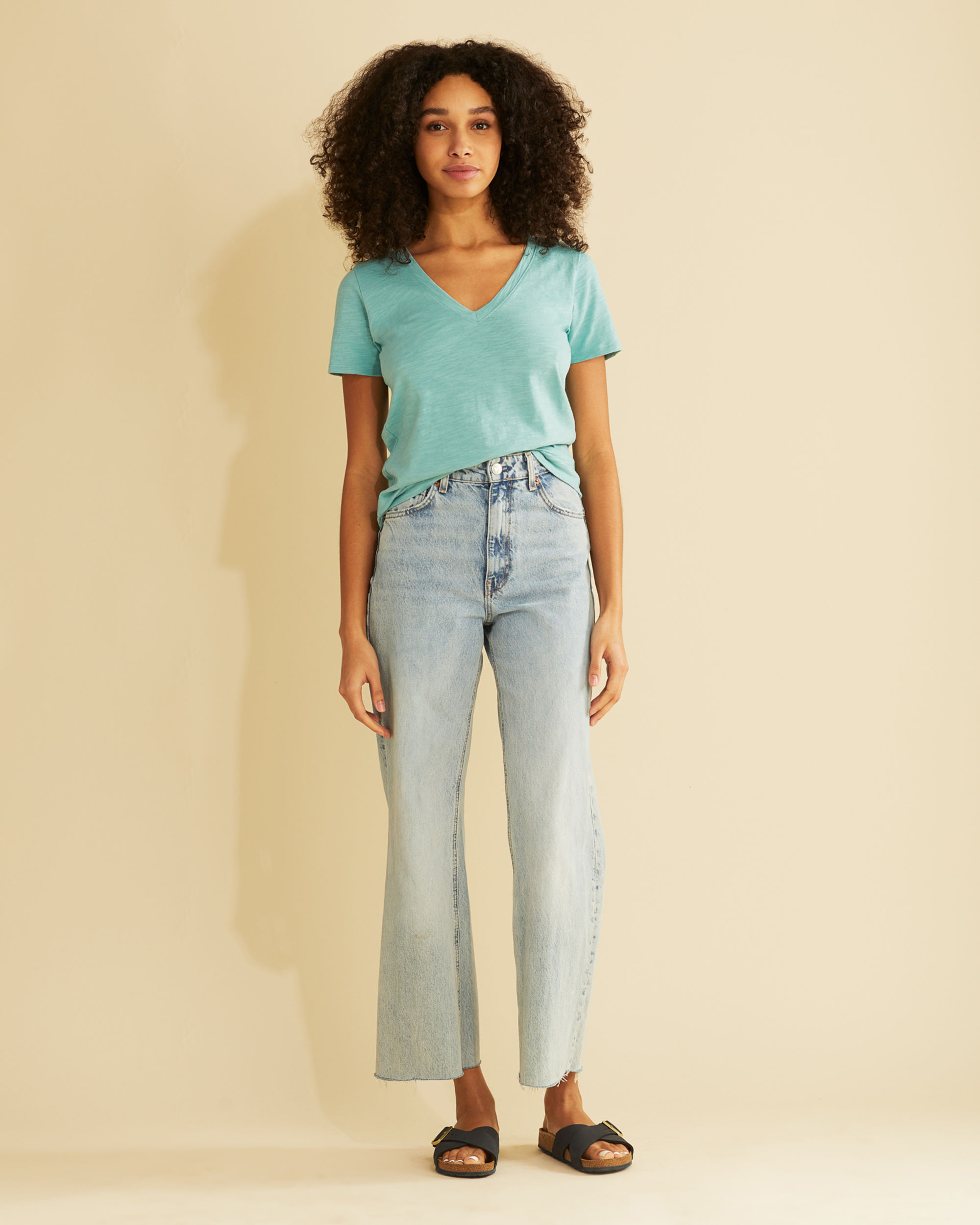 WOMEN'S SHORT-SLEEVE COTTON SLUB TEE