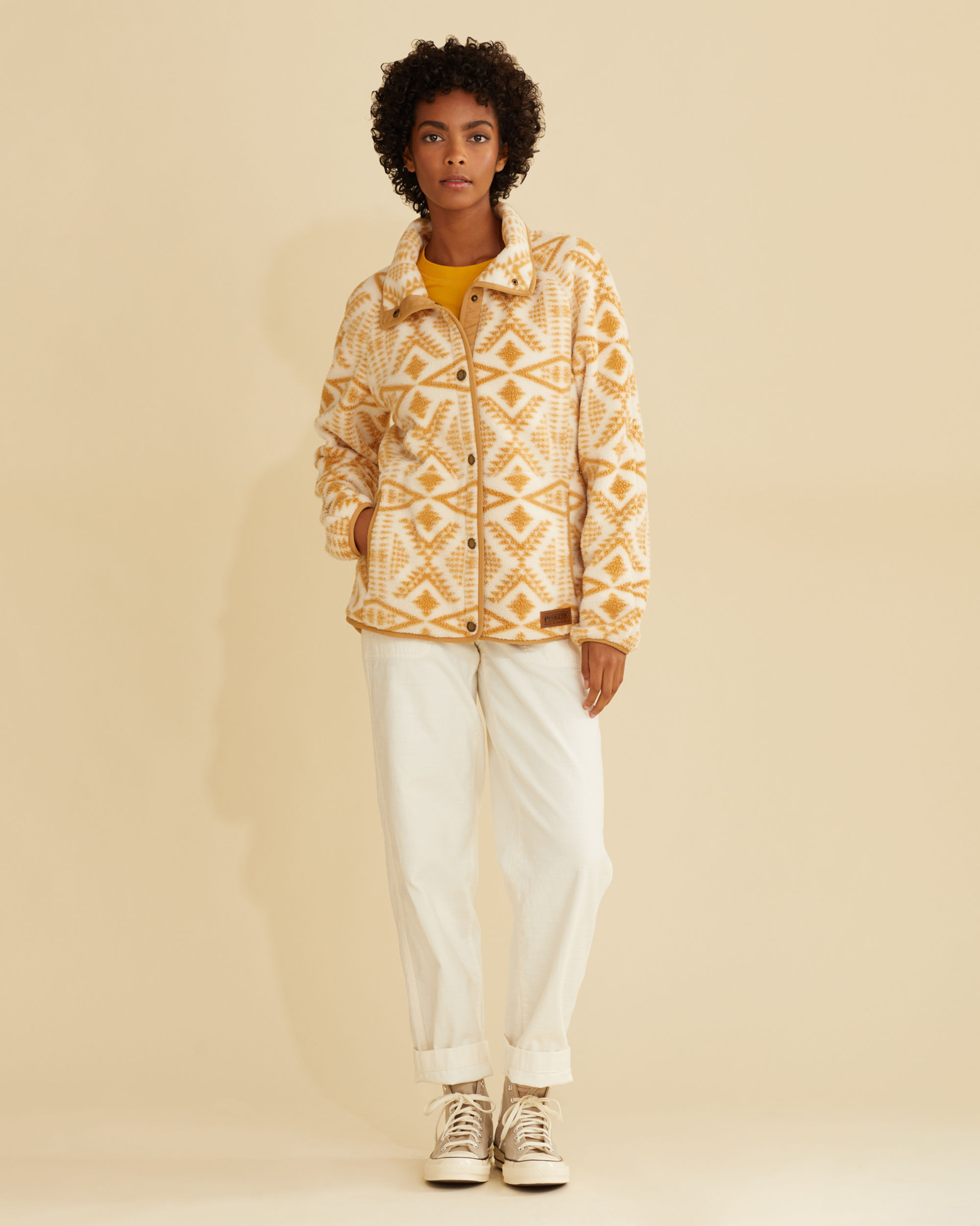 WOMEN'S SNAP-FRONT FLEECE JACKET