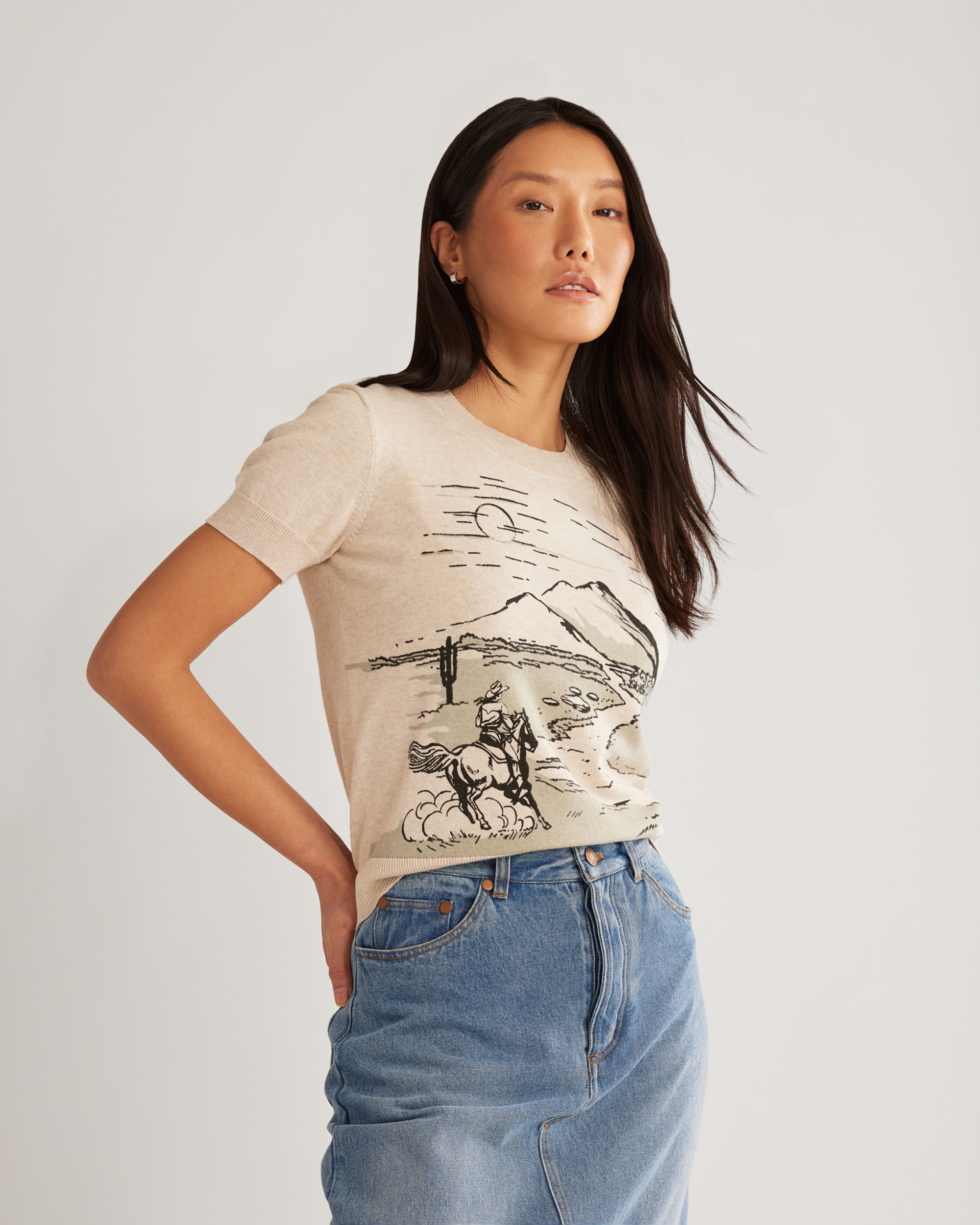 WOMEN'S DESERT SUN COTTON SWEATER