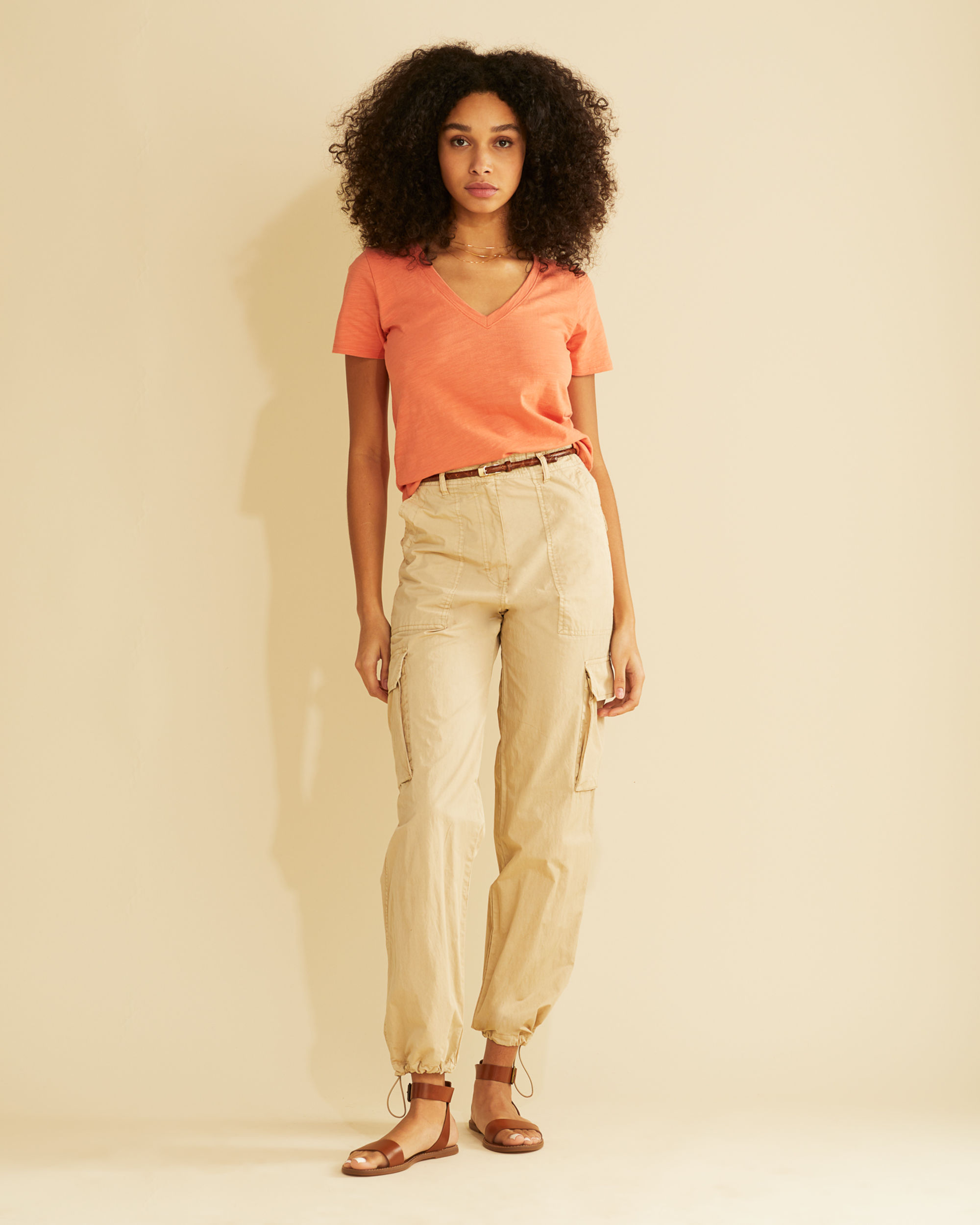 WOMEN'S SHORT-SLEEVE COTTON SLUB TEE