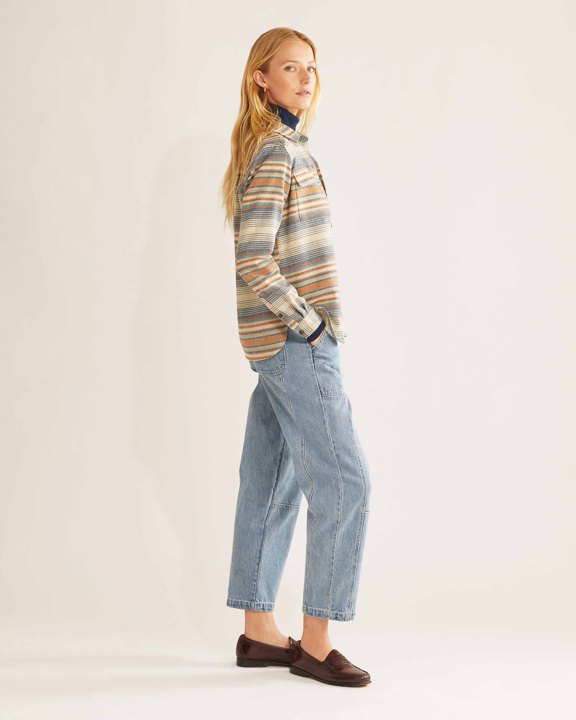 WOMEN'S STRIPED BOARD SHIRT