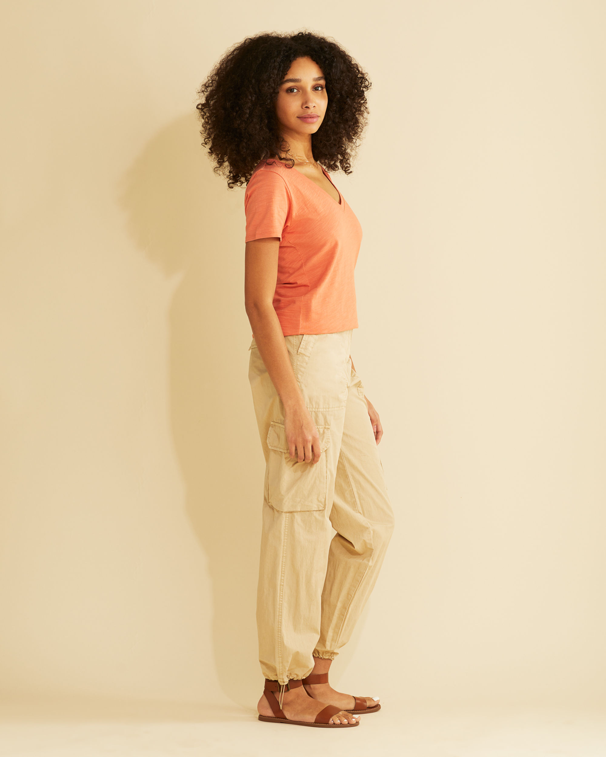 WOMEN'S SHORT-SLEEVE COTTON SLUB TEE