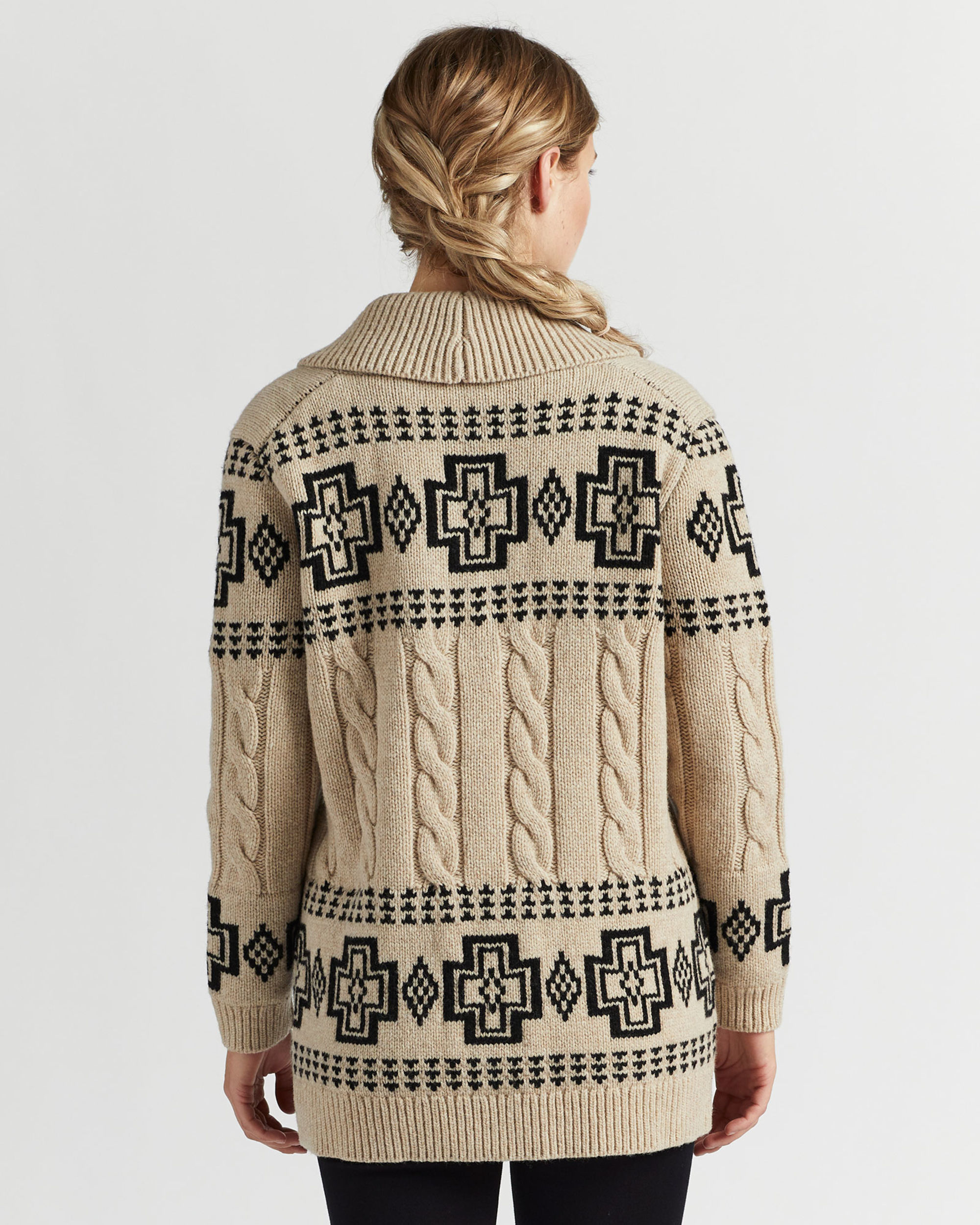 WOMEN'S HARDING LAMBSWOOL CABLE CARDIGAN