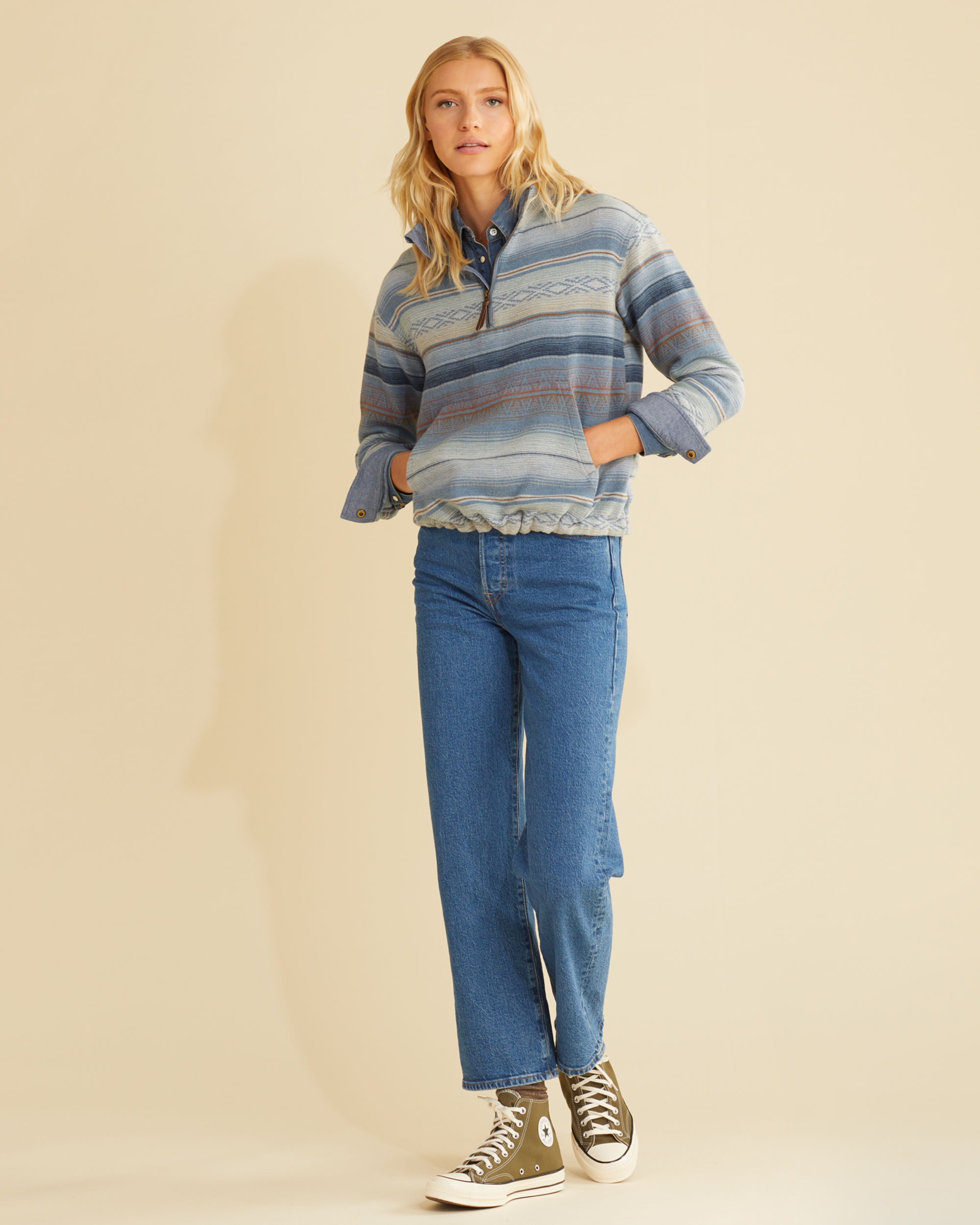 WOMEN'S DOUBLESOFT HALF-ZIP PULLOVER