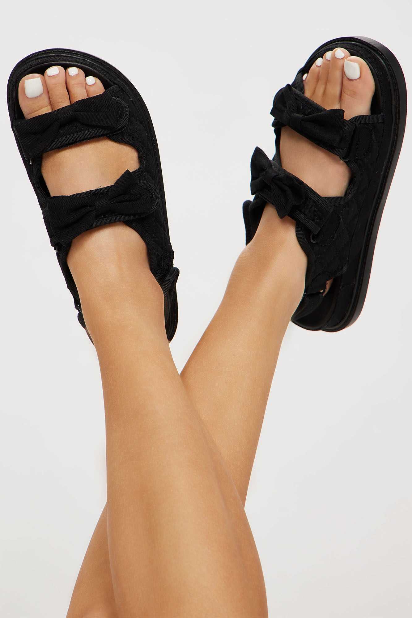 Lacey Flat Sandals   Black