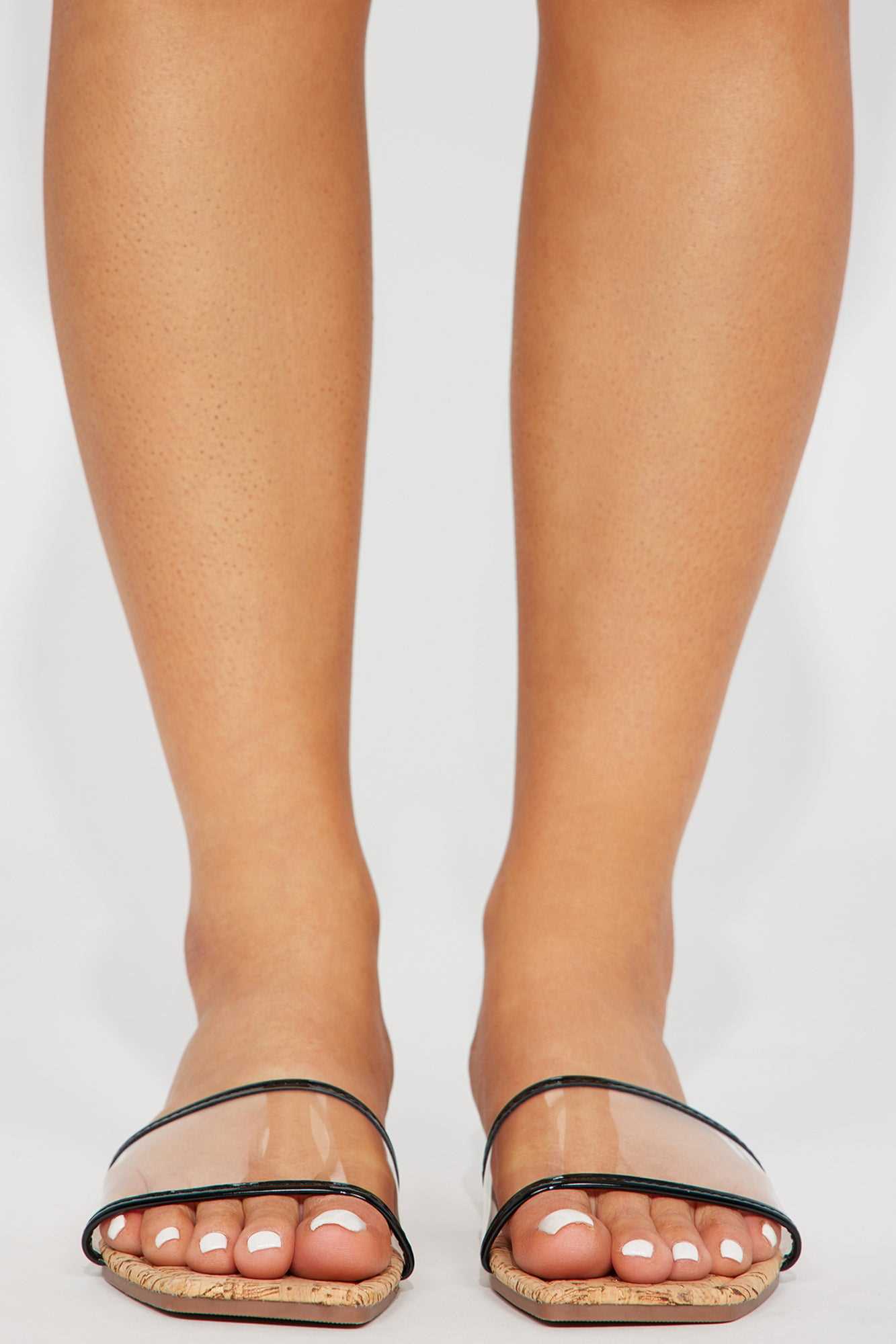 Elmira Flat Sandals   Clear/Black