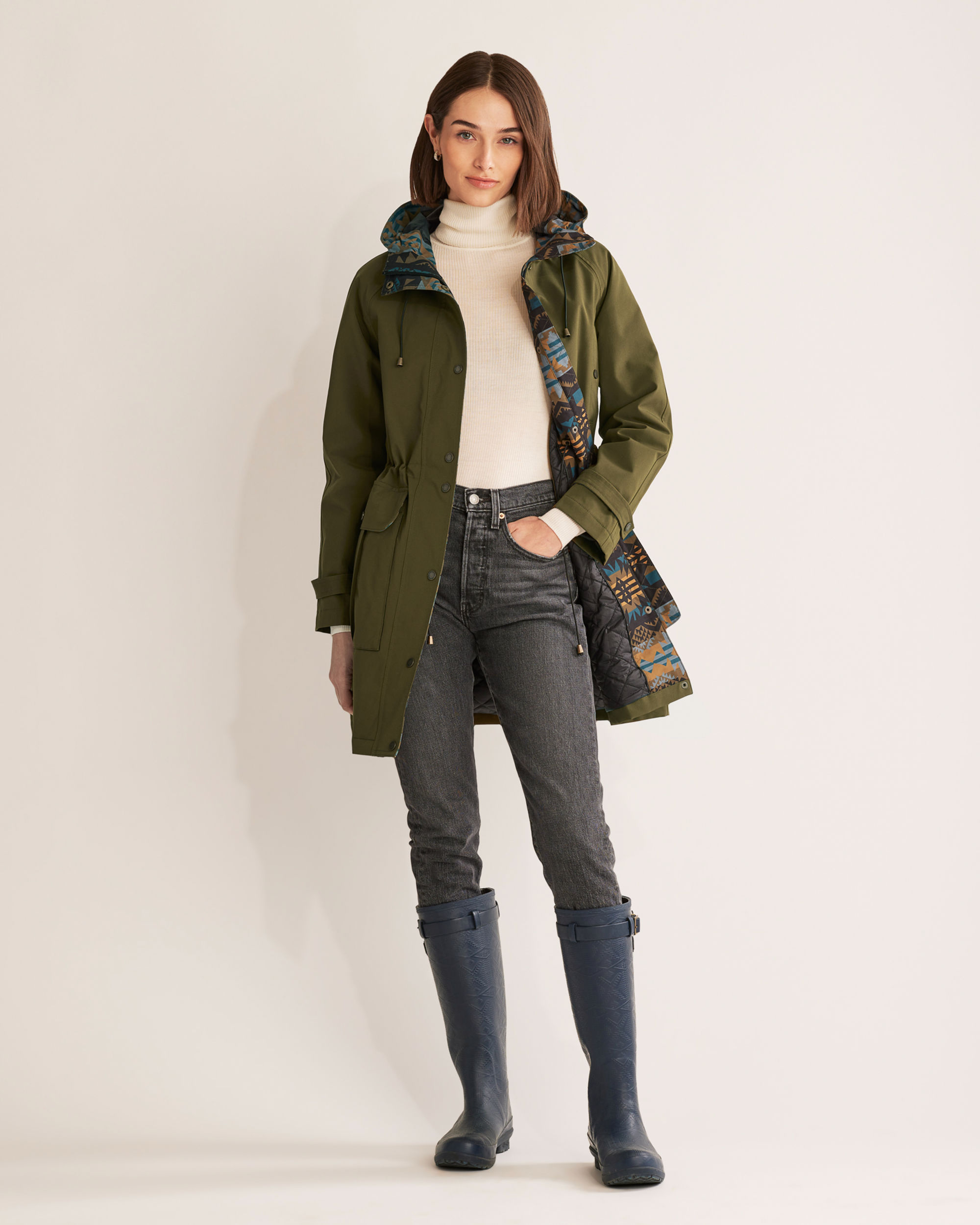 WOMEN'S BRIDGEPORT HOODED TRENCH COAT