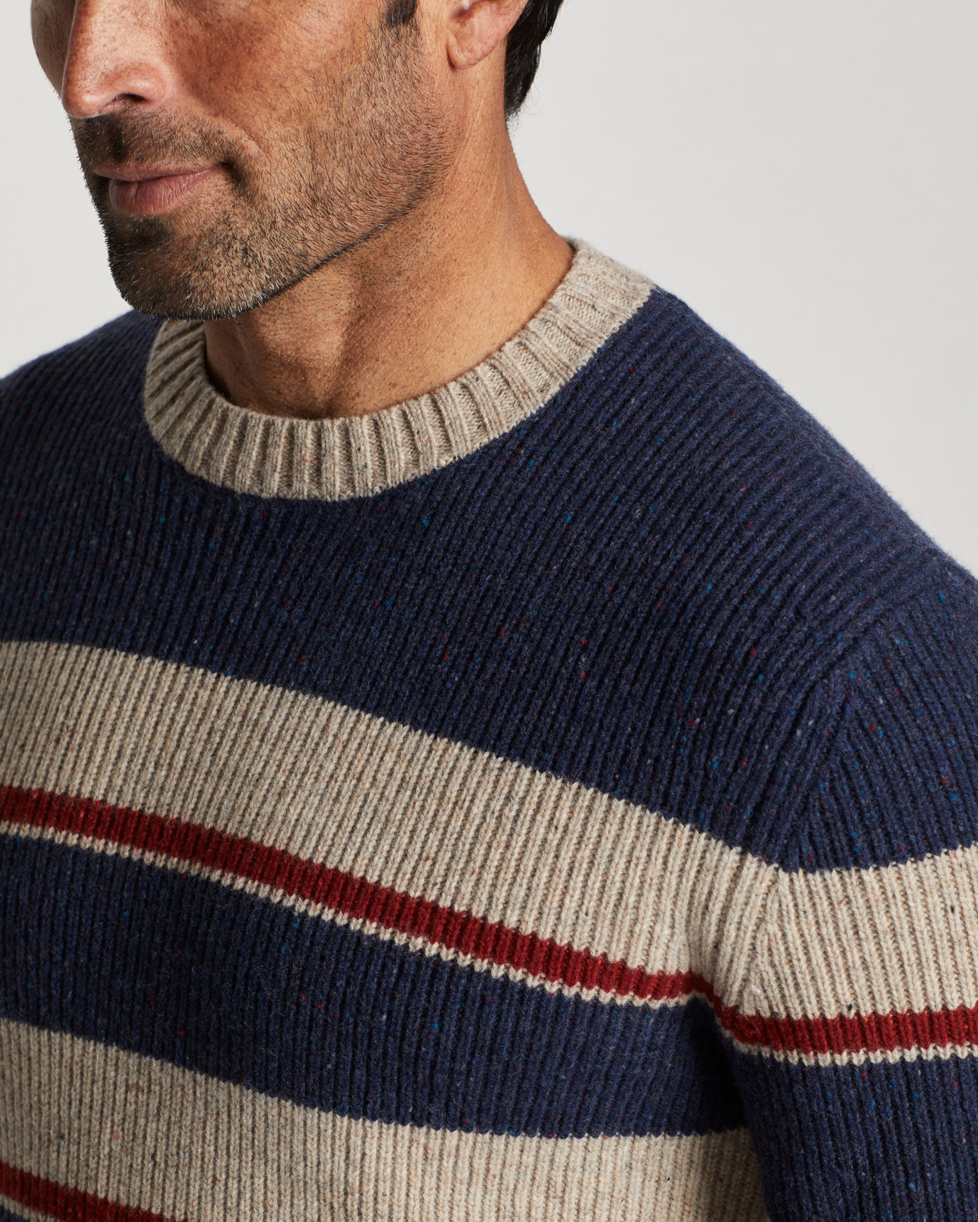 MEN'S PARK STRIPE MERINO SWEATER