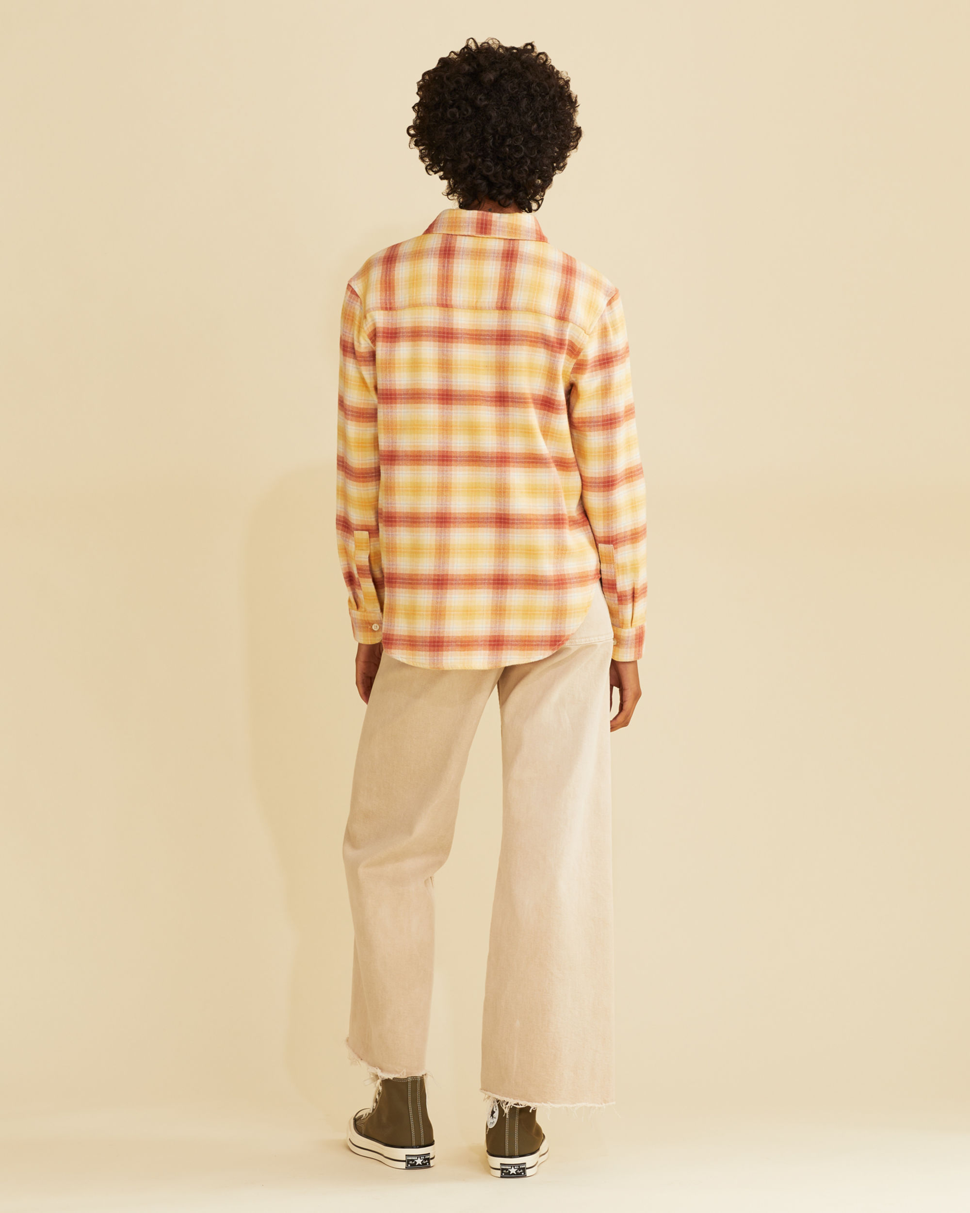 WOMEN'S BOYFRIEND DOUBLE-BRUSHED FLANNEL SHIRT