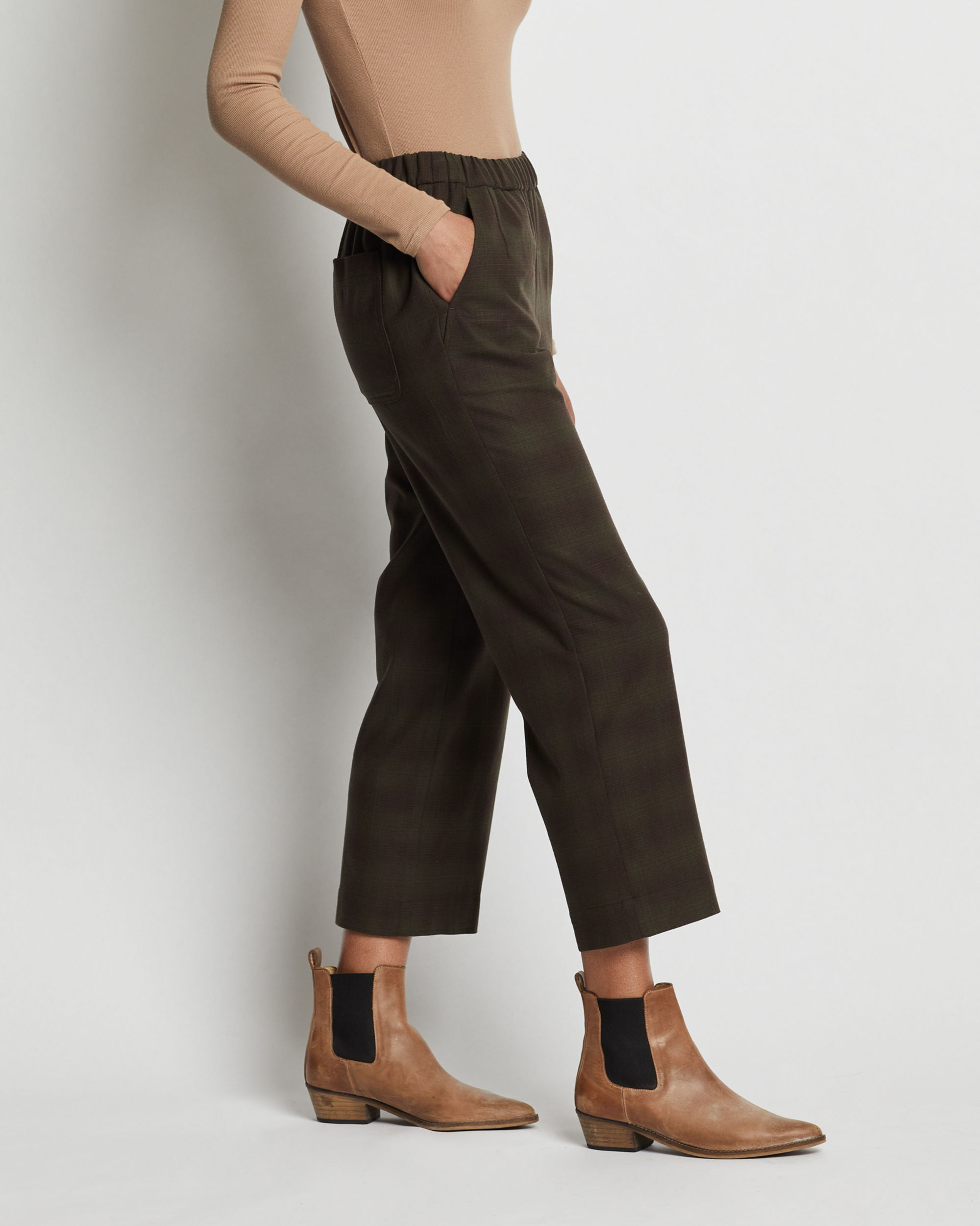WOMEN'S BROADWAY MERINO PLAID PANTS
