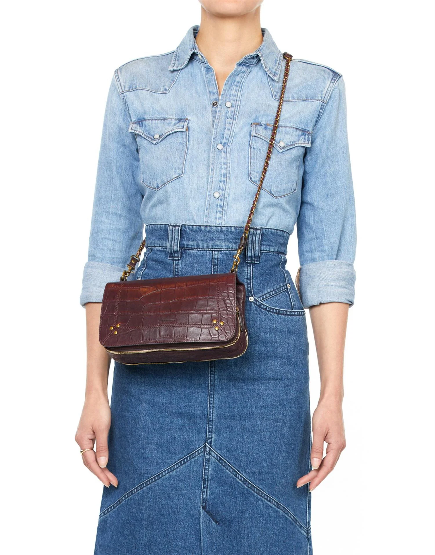 JEROME DREYFUSS - Bobi - Croco Aubergine