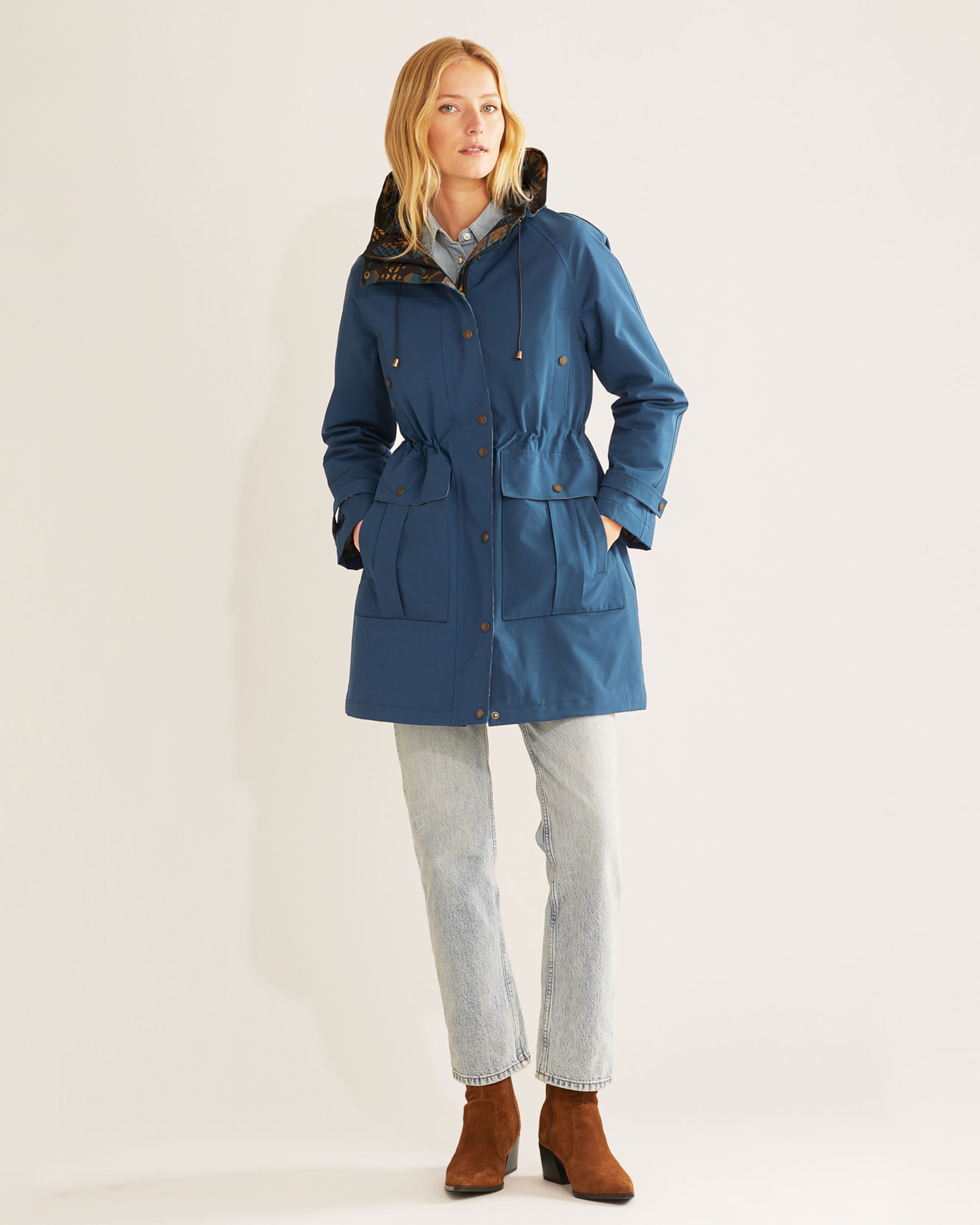 WOMEN'S BRIDGEPORT HOODED TRENCH COAT