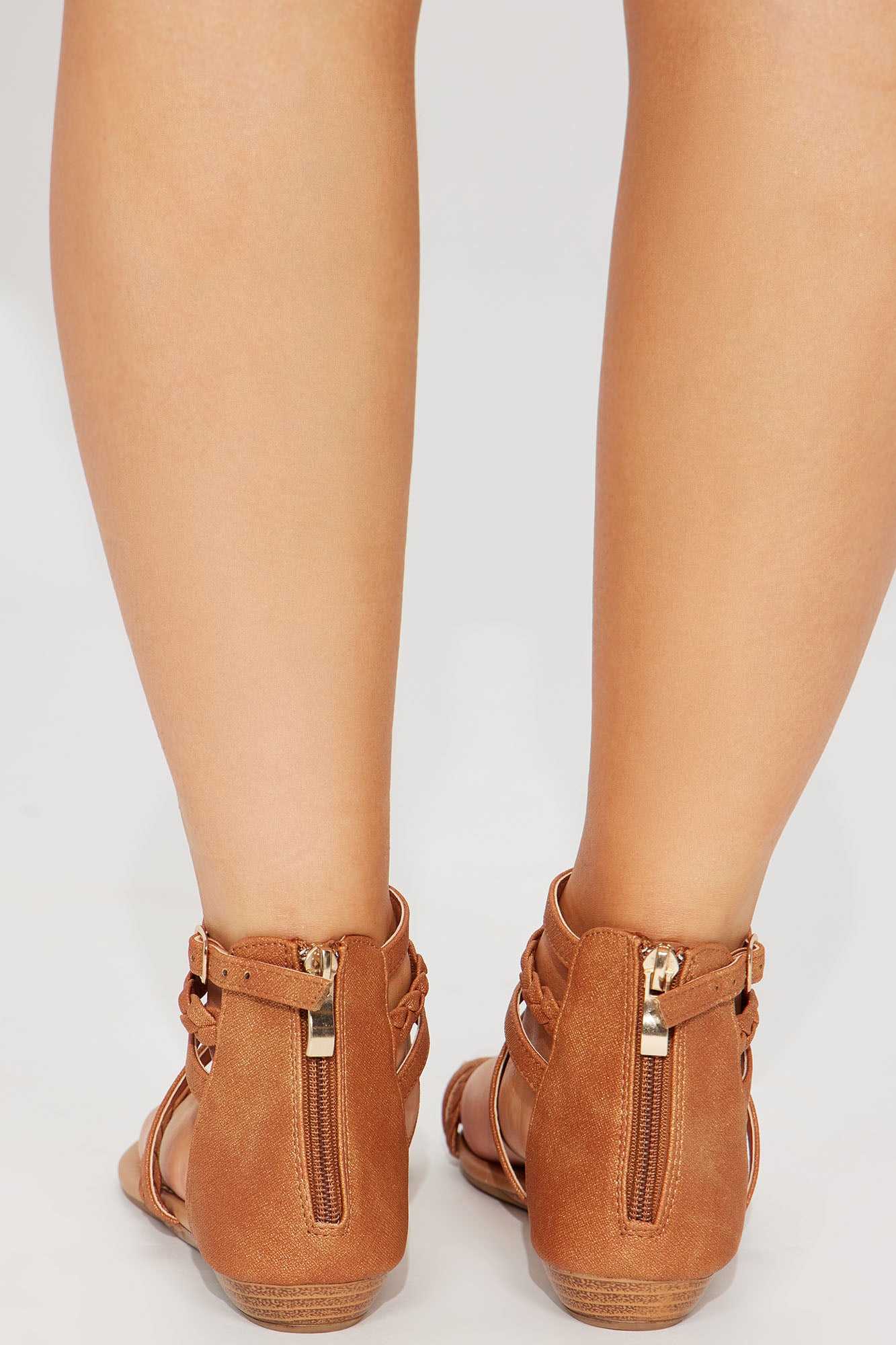 Carmen Braided Strappy Sandals   Tan