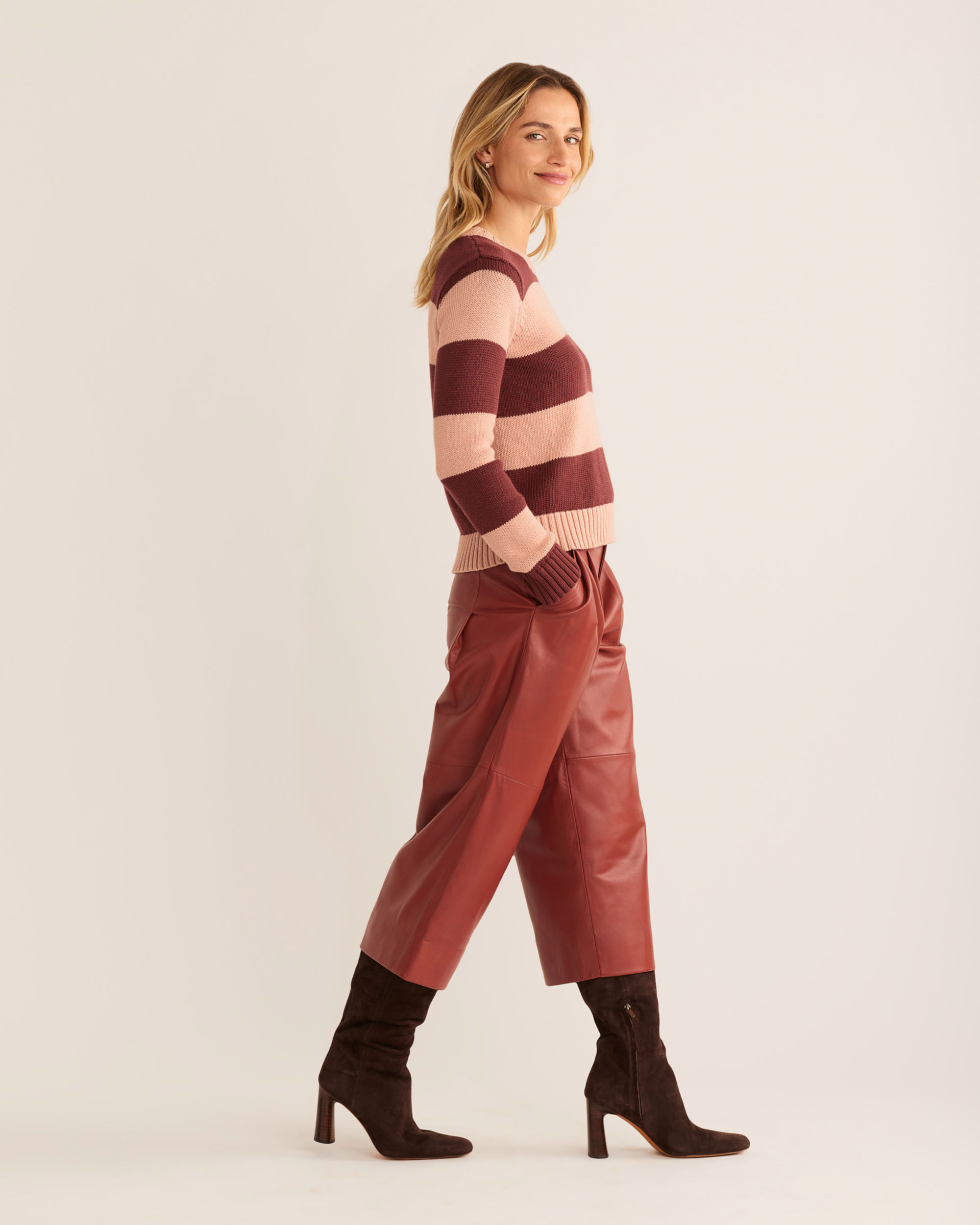 WOMEN'S SELLWOOD STRIPE COTTON SWEATER