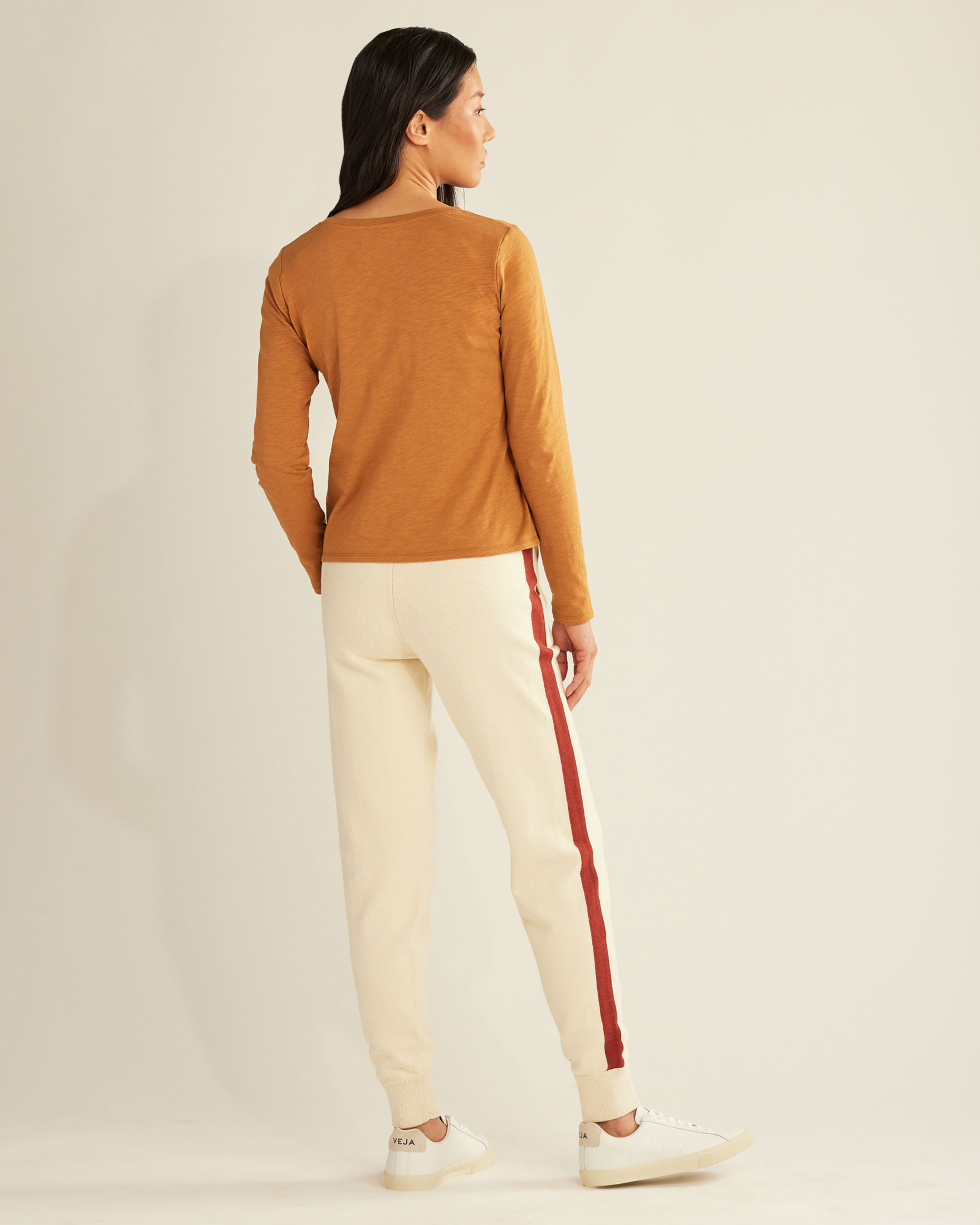 WOMEN'S LONG-SLEEVE COTTON SLUB TEE