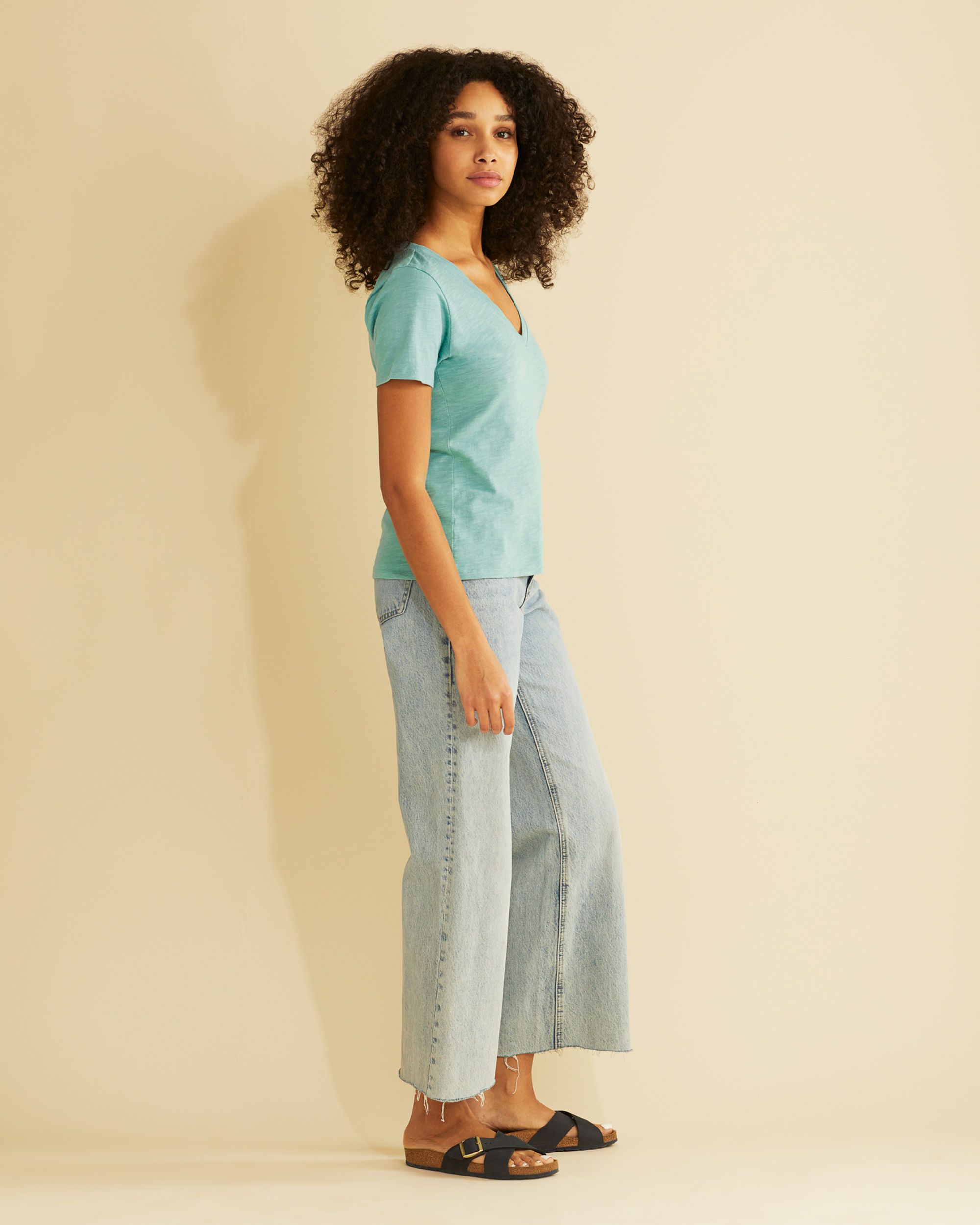 WOMEN'S SHORT-SLEEVE COTTON SLUB TEE