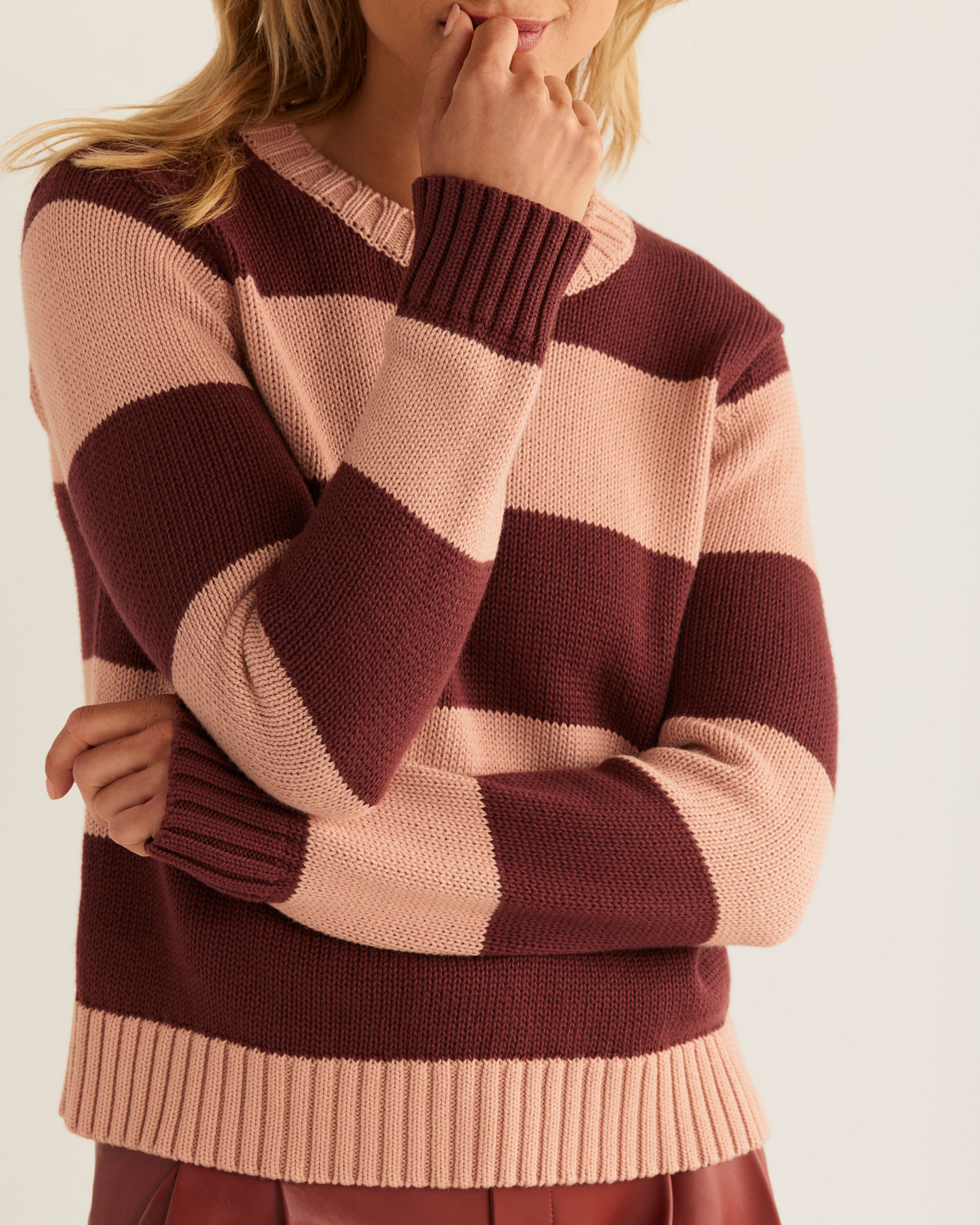 WOMEN'S SELLWOOD STRIPE COTTON SWEATER