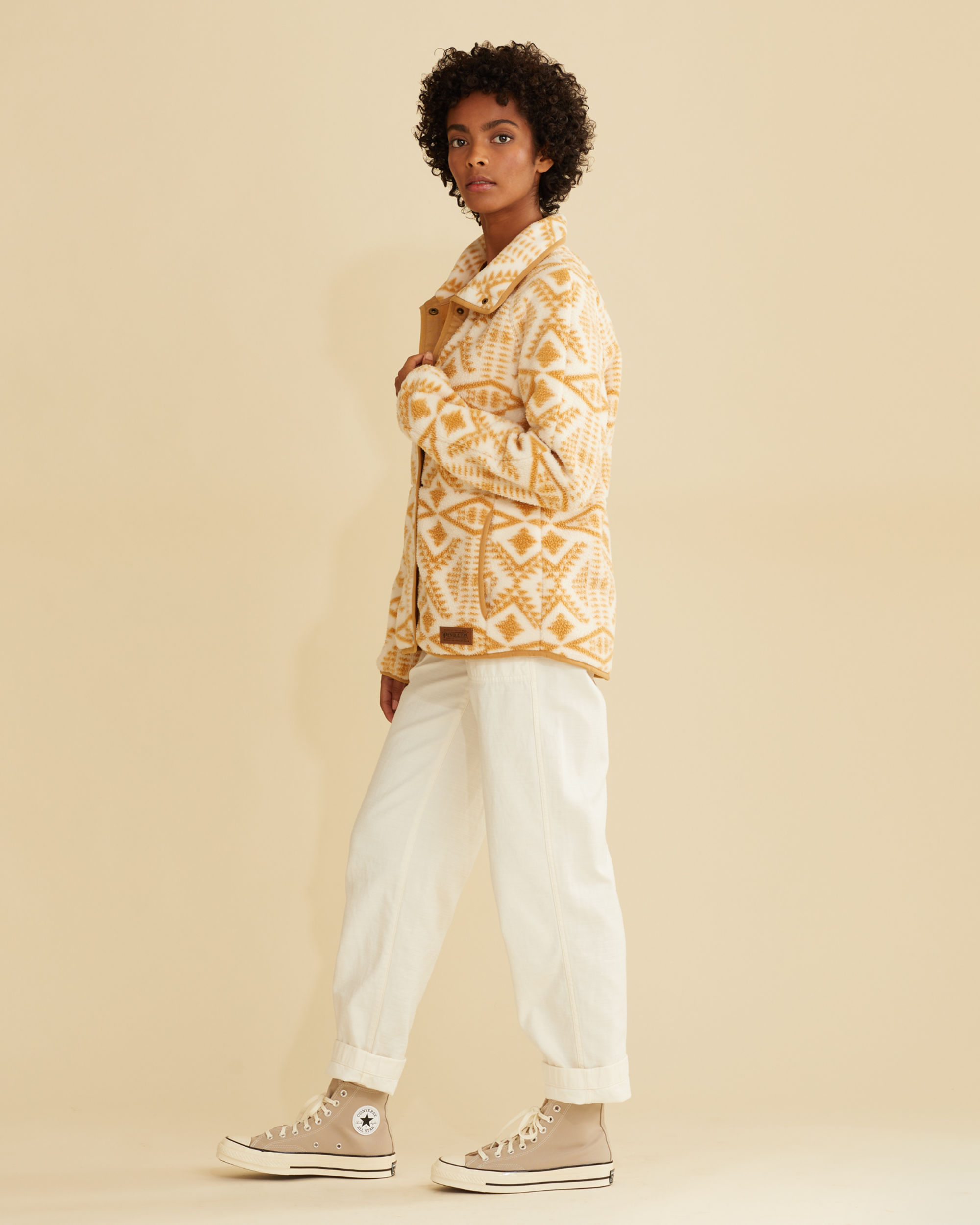 WOMEN'S SNAP-FRONT FLEECE JACKET