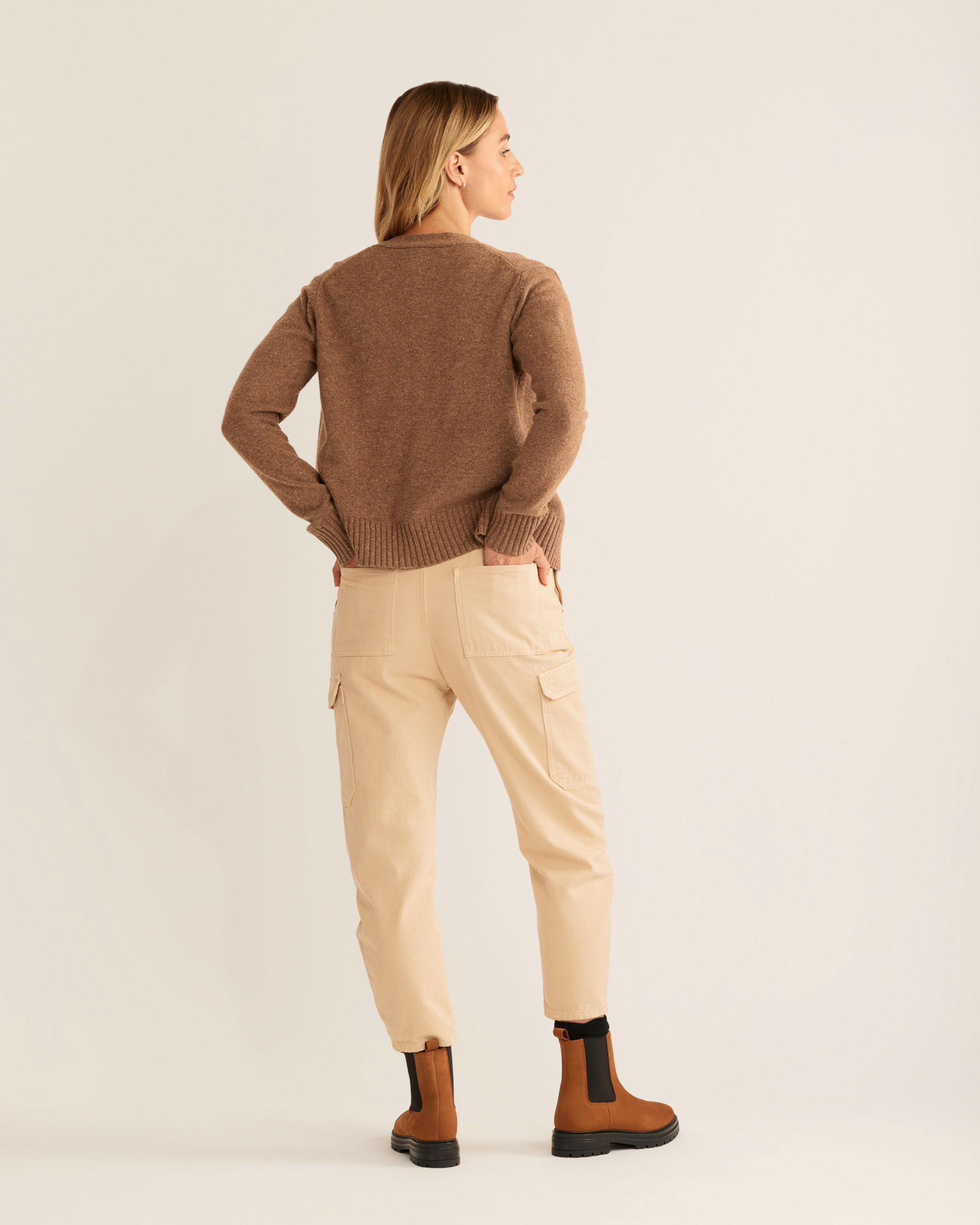 WOMEN'S MERINO CROPPED CARDIGAN