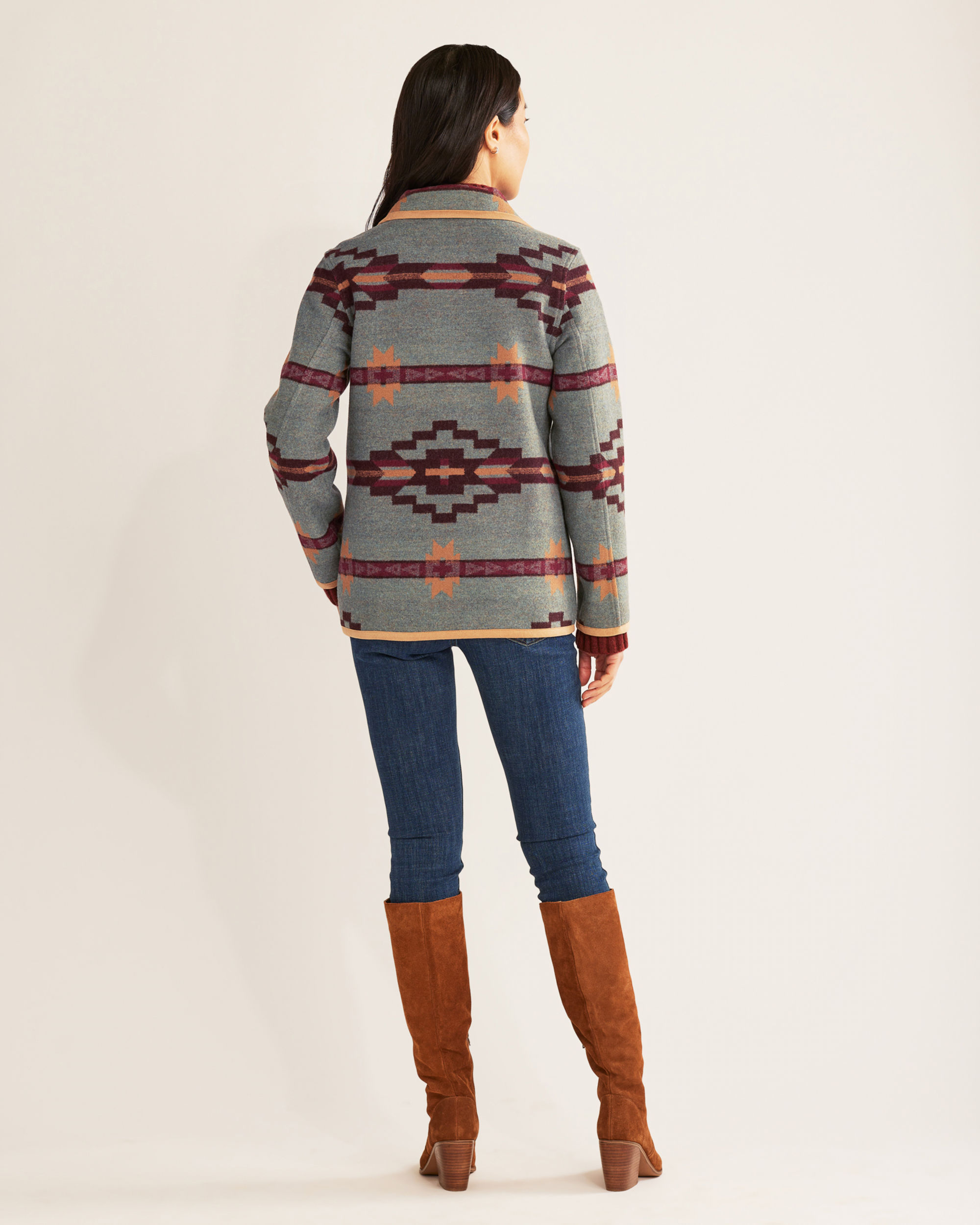 WOMEN'S REVERSIBLE WOOL BARN COAT