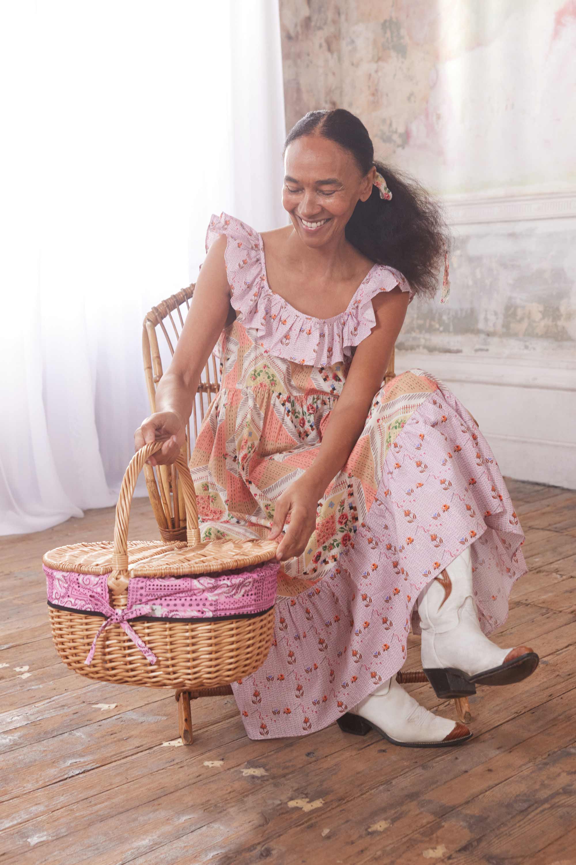 Patchwork Organic Ruffle Dreamer Dress