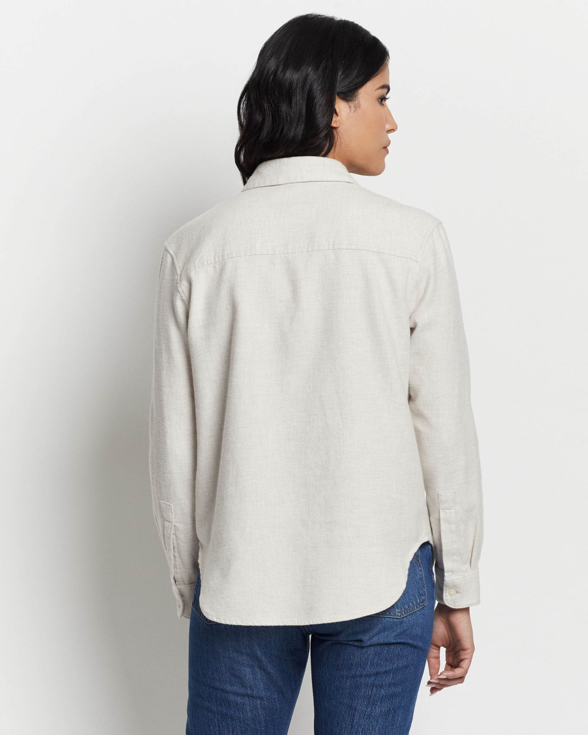 WOMEN'S BOYFRIEND DOUBLE-BRUSHED FLANNEL SHIRT