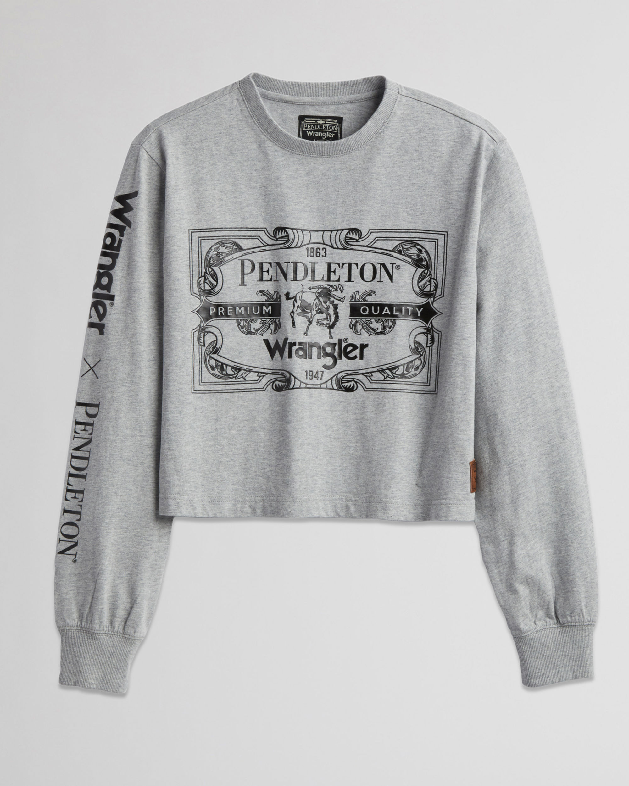 WRANGLER X PENDLETON WOMEN'S LONG-SLEEVE CROPPED LOGO TEE