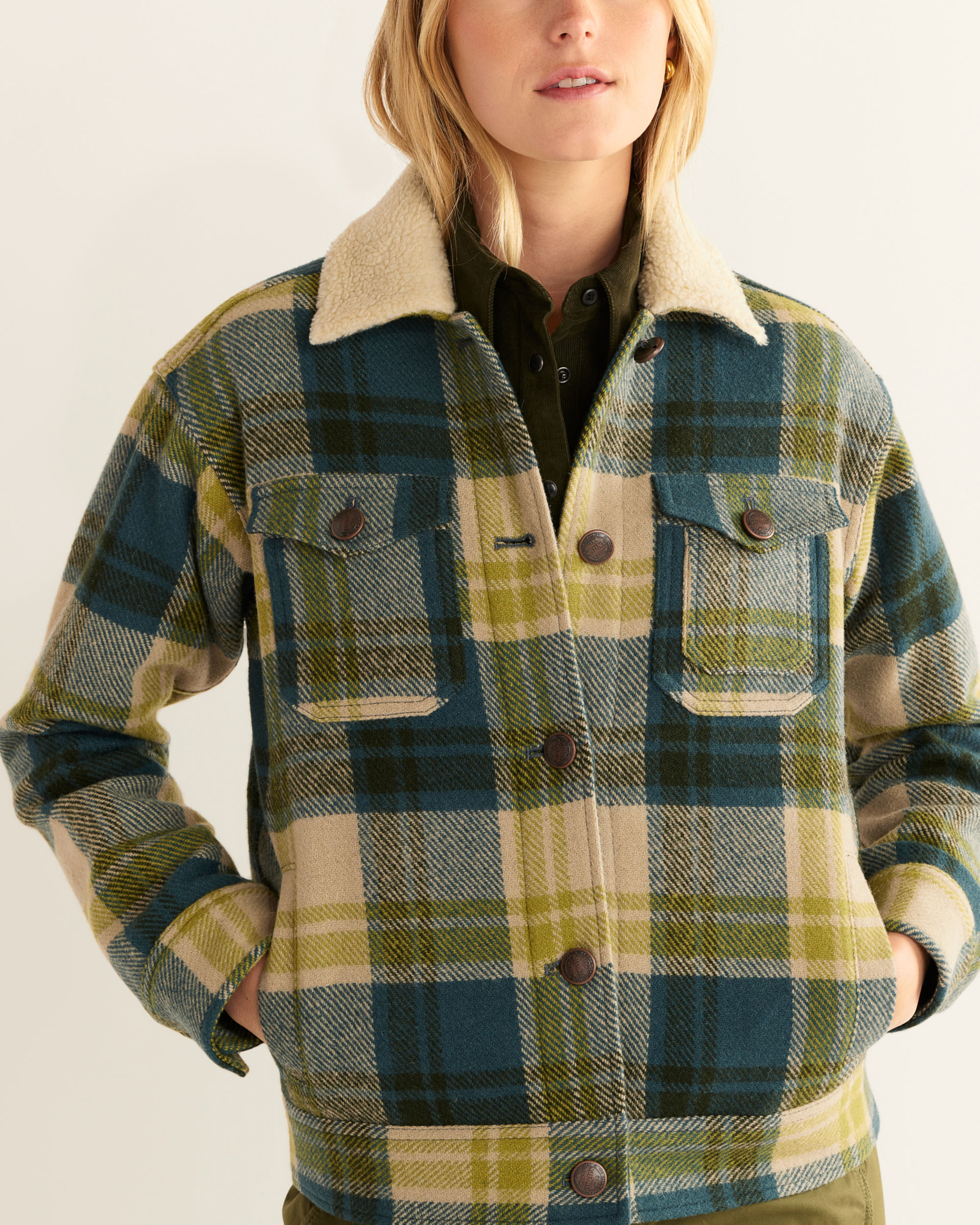 WOMEN'S WOOL STADIUM TRUCKER COAT