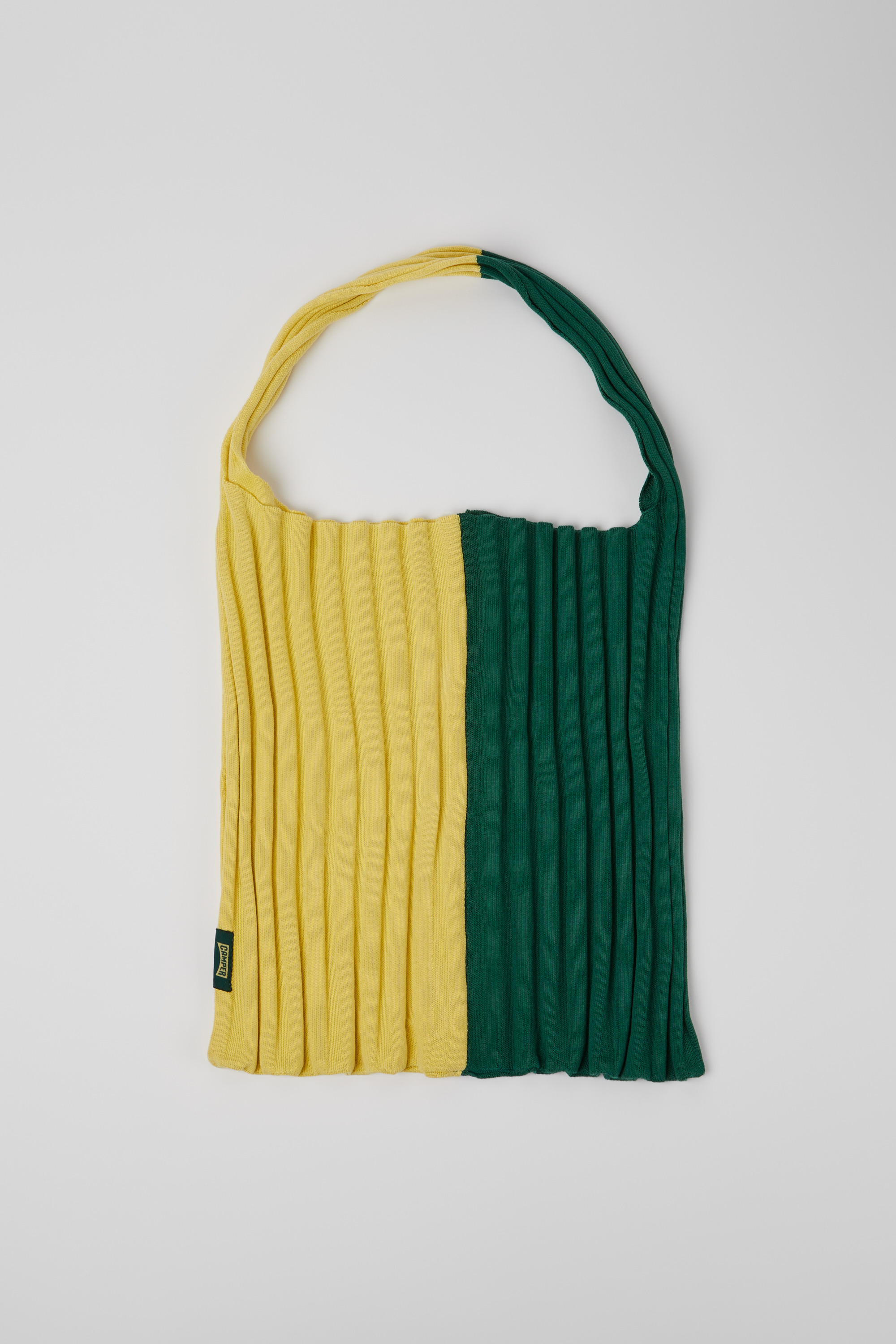 Knit TENCEL - Green and yellow TENCEL Lyocell knit bag