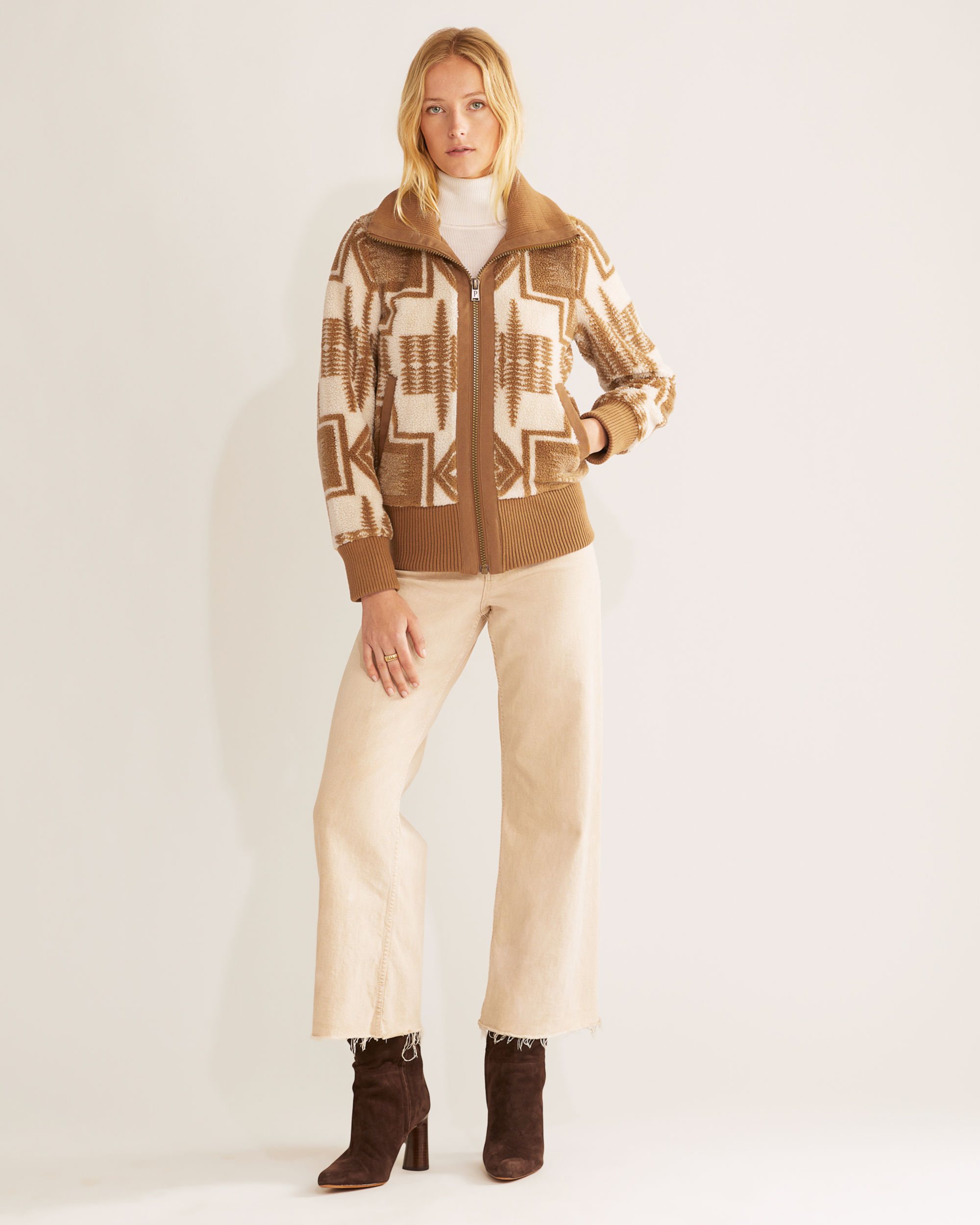 WOMEN'S FOXGLOVE FLEECE BOMBER JACKET