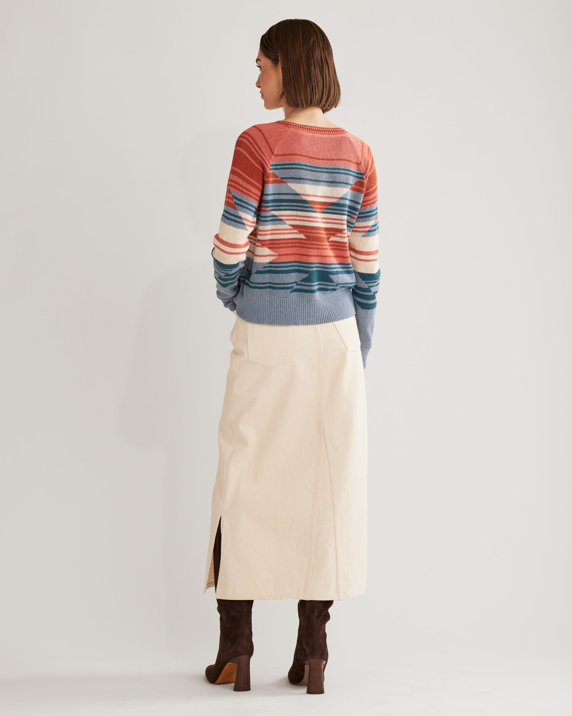 WOMEN'S RAGLAN COTTON GRAPHIC SWEATER